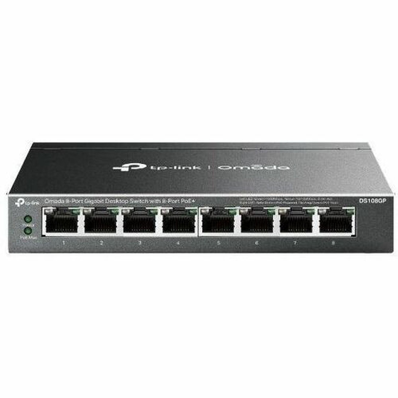 TP-Link Omada 8-Port Gigabit Desktop Switch with 8-Port PoE - 8 Ports - Gigabit Ethernet - 101001000Base-T - 7439 W Power - Pair - DS108GP