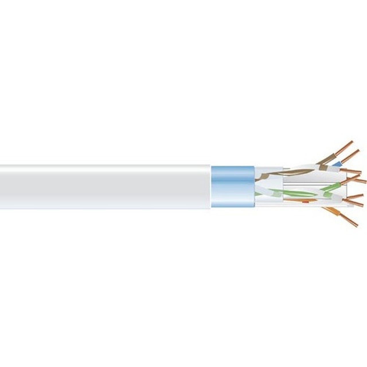 Black Box CAT6 400-MHz Solid Bulk Cable FUTP CMP Plenum WH 1000FT Spool - 1000 ft Category 6 Network Cable for Network Device - First EVNSL0615A-1000