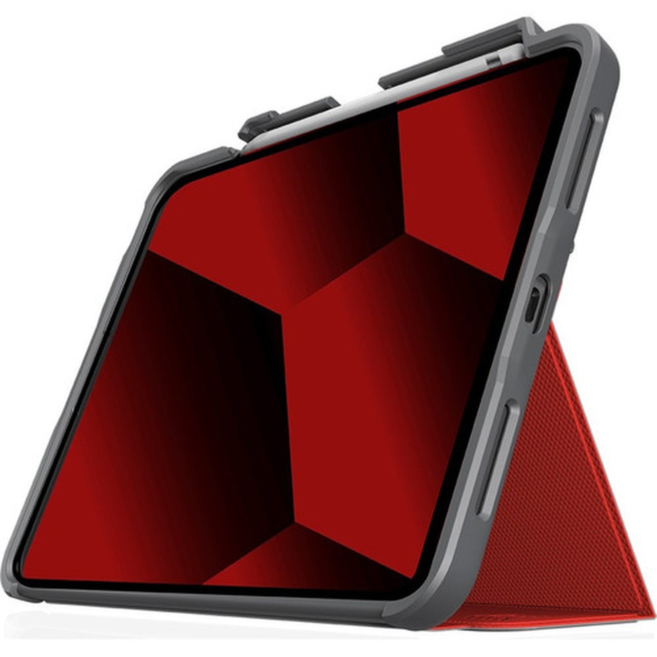 STM Goods Dux Plus Rugged Carrying Case Folio for 109 Apple iPad 10th Generation Tablet Apple Pencil - Red - Drop Resistant - STM-222-387KX-02