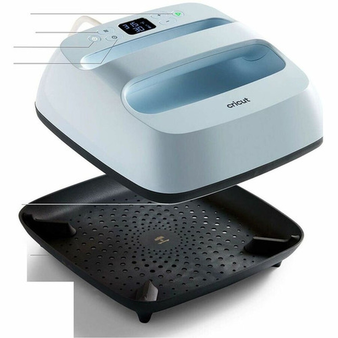 cricut EasyPress 3 - 9 in x 9 in - 780 19812 mm Width x 1340 34036 mm Depth x 1440 36576 mm Height - Zen Blue - Ceramic 2009144