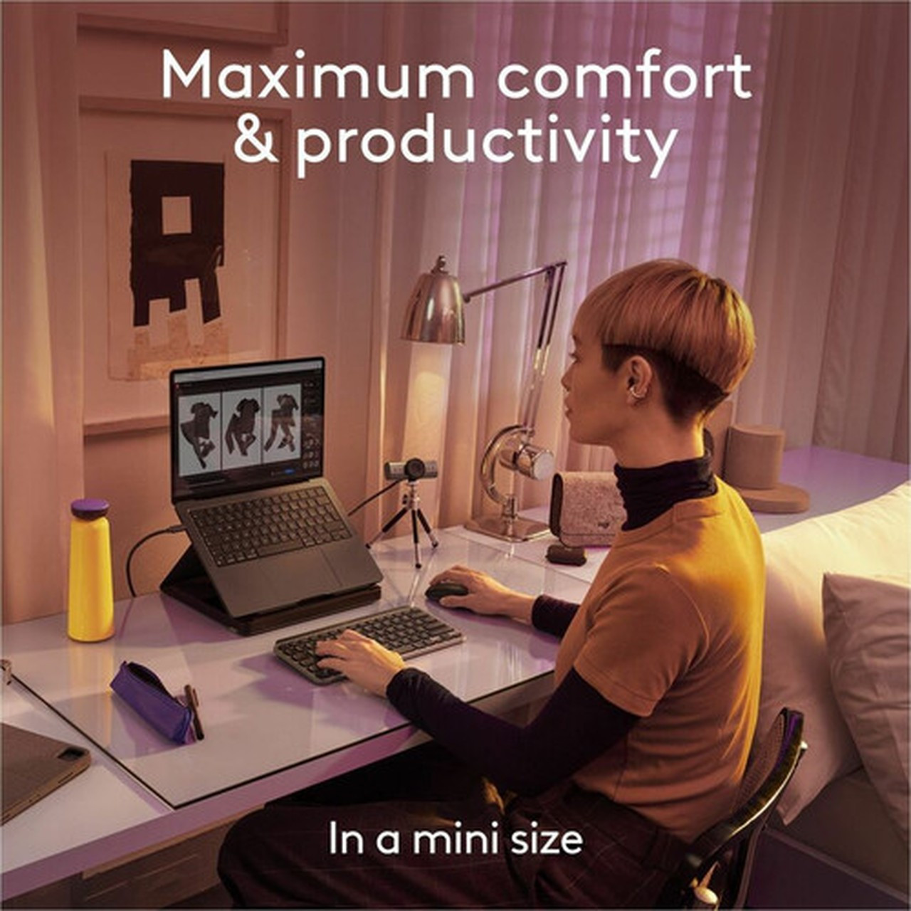 Logitech MX Keys Mini for Mac Keyboard - Wireless Connectivity - Bluetooth - Mac OS X 1015 Catalina iPadOS 14 - MacBook Air MacBook 920-012644
