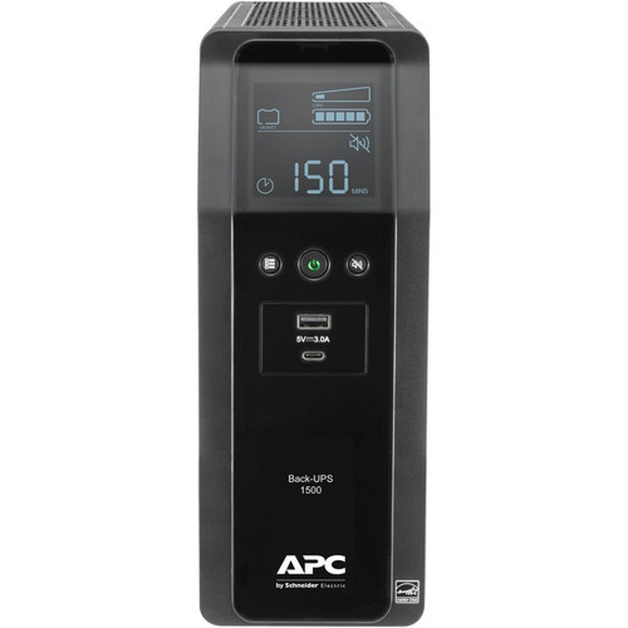 Schneider Electric Back-UPS Pro 15KVA Tower UPS - Tower - AVR - 16 Hour Recharge - 310 Minute Stand-by - 120 V AC Input - 120 V AC - BN1500M2-CA