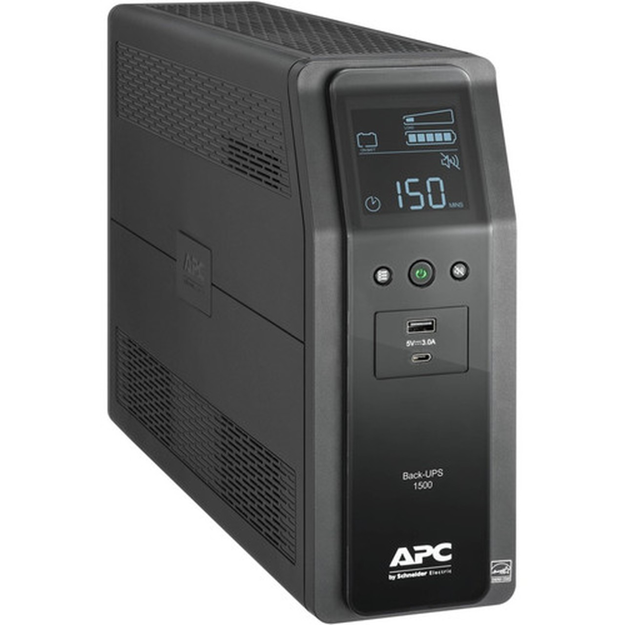 Schneider Electric Back-UPS Pro 15KVA Tower UPS - Tower - AVR - 16 Hour Recharge - 310 Minute Stand-by - 120 V AC Input - 120 V AC - BN1500M2-CA