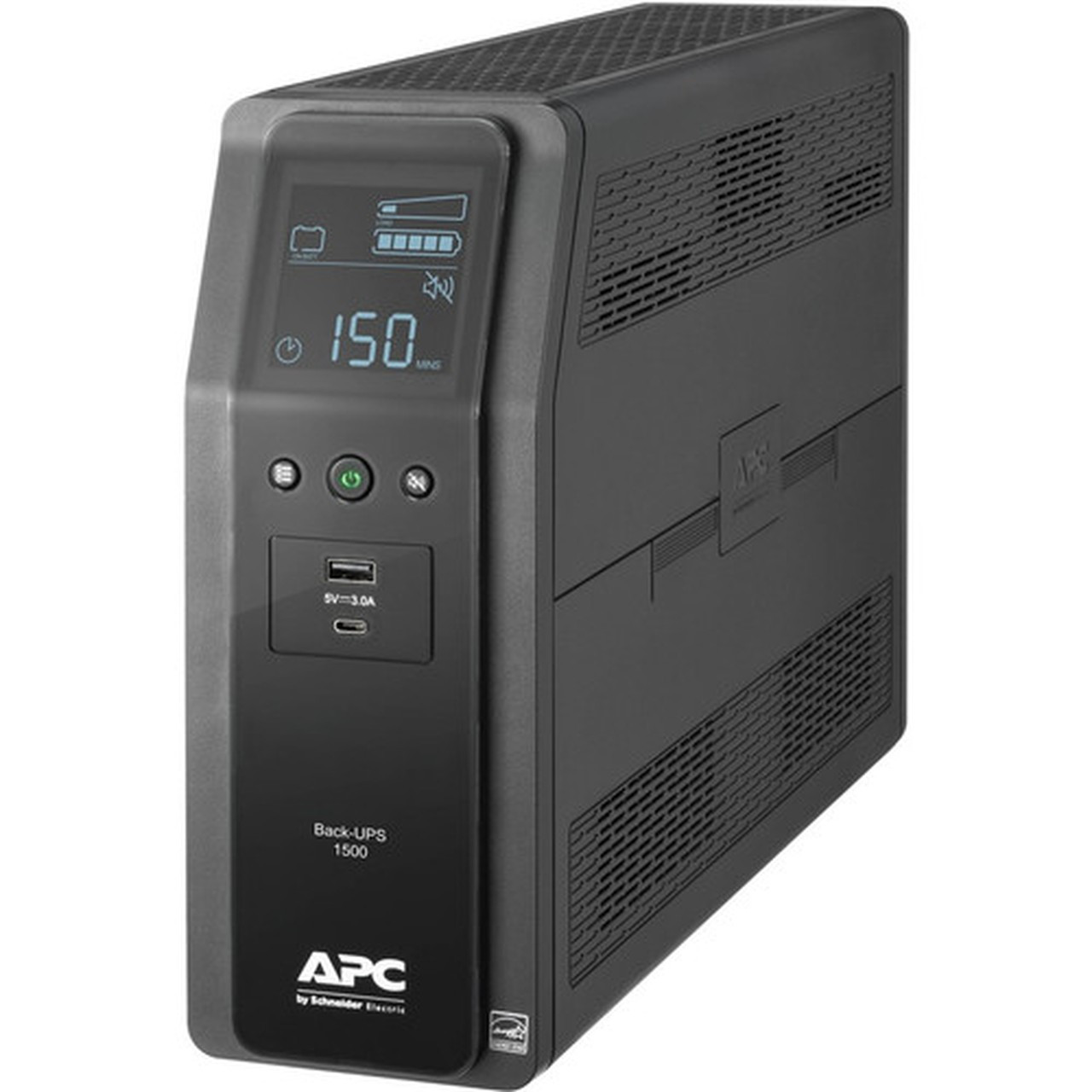 Schneider Electric Back-UPS Pro 15KVA Tower UPS - Tower - AVR - 16 Hour Recharge - 310 Minute Stand-by - 120 V AC Input - 120 V AC - BN1500M2-CA