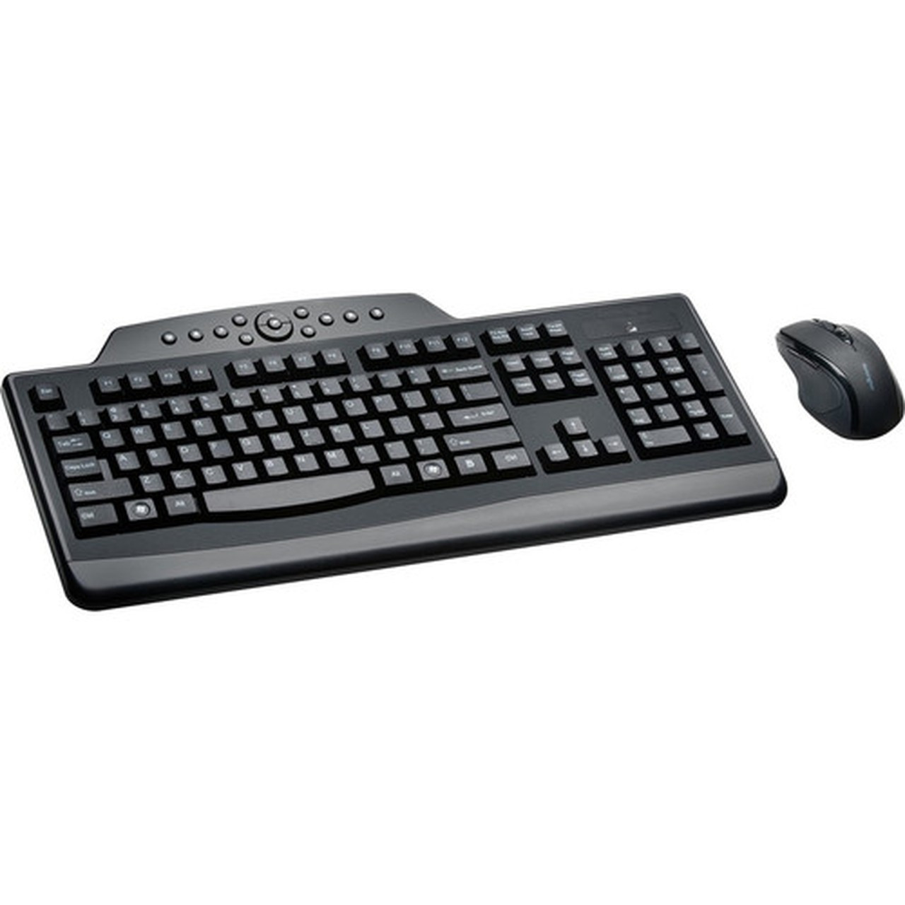 Kensington ProFit Wireless Media Desktop Set - USB Wireless RF 240 GHz Keyboard - Black - USB Wireless RF Mouse - Black - Multimedia K72408USA