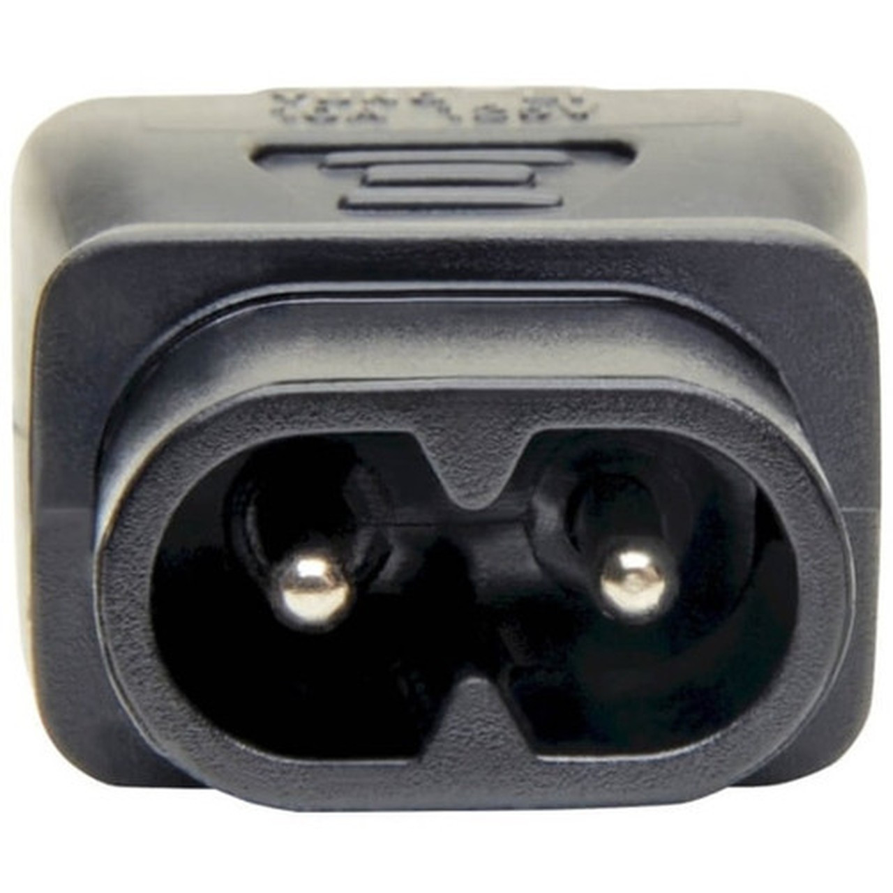 Tripp Lite by Eaton IEC C8 to IEC C13 Power Cord Adapter - 10A 125V Black - 1 x IEC 60320 C8 Plug - 1 x IEC 60320 C13 Receptacle - V P003-000