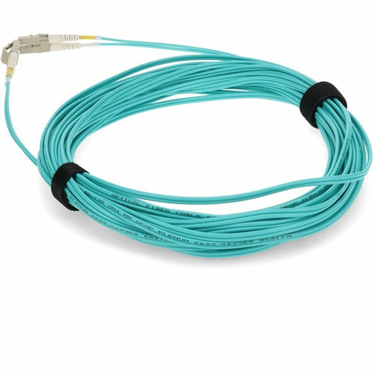 AddOn 1m LC Male to LC Male Straight Aqua OM4 Duplex Plenum Fiber Patch Cable - 33 ft Fiber Optic Network Cable for Transceiver ADD-LC-LC-1M5OM4P