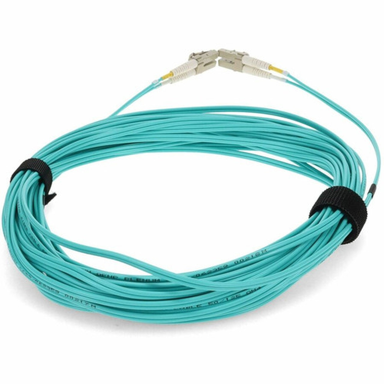 AddOn 1m LC Male to LC Male Straight Aqua OM4 Duplex Plenum Fiber Patch Cable - 33 ft Fiber Optic Network Cable for Transceiver ADD-LC-LC-1M5OM4P