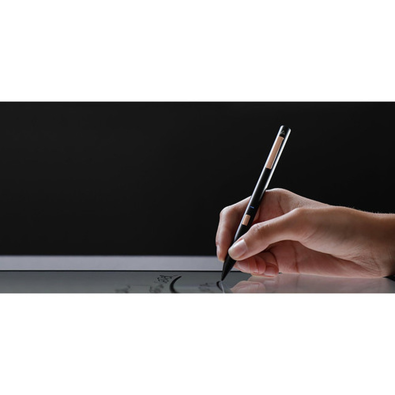 Adonit Note Stylus - Bluetooth - Capacitive Touchscreen Type Supported - 3937 mil 1 mm - Replaceable Stylus Tip - Aluminum - Black ADNB