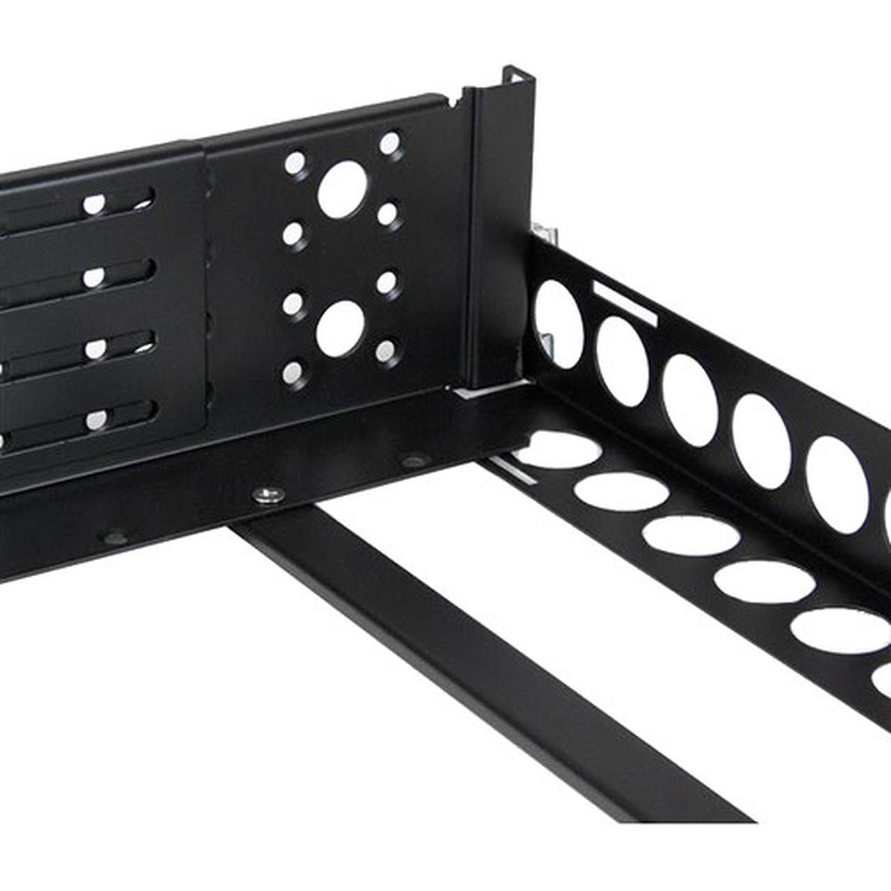 StarTechcom_3U_Fixed_19_Adjustable_Depth_Universal_Server_Rack_Rails_-_215lb_Load_Capacity_-_Steel_-_Black_UNIRAILS3U
