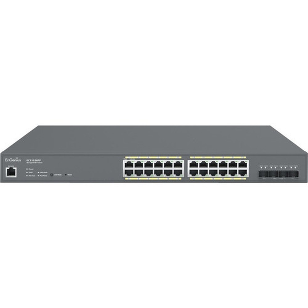 EnGenius Cloud Managed 410W PoE 24Port Network Switch - 24 Ports - Manageable - 2 Layer Supported - Modular - Twisted Pair Optical - ECS1528FP