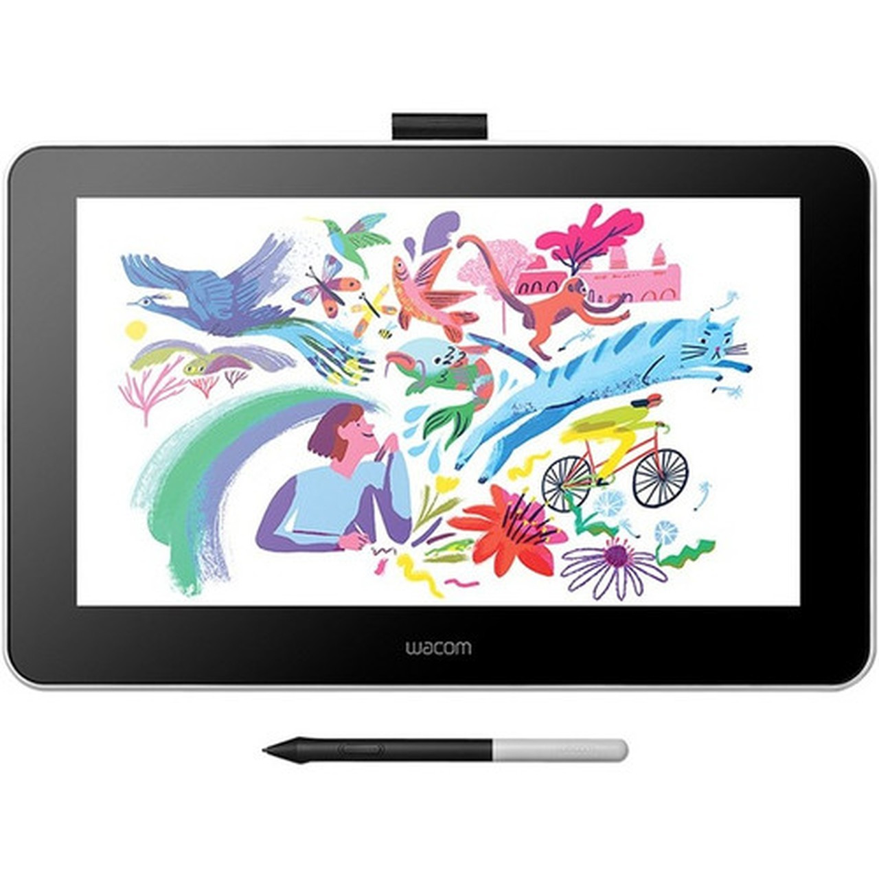 Wacom One Pen Display - Graphics Tablet - 133 - 1160 29464 mm x 650 16510 mm Cable - 4096 Pressure Level - Pen - HDMI - PC DTC133W0A