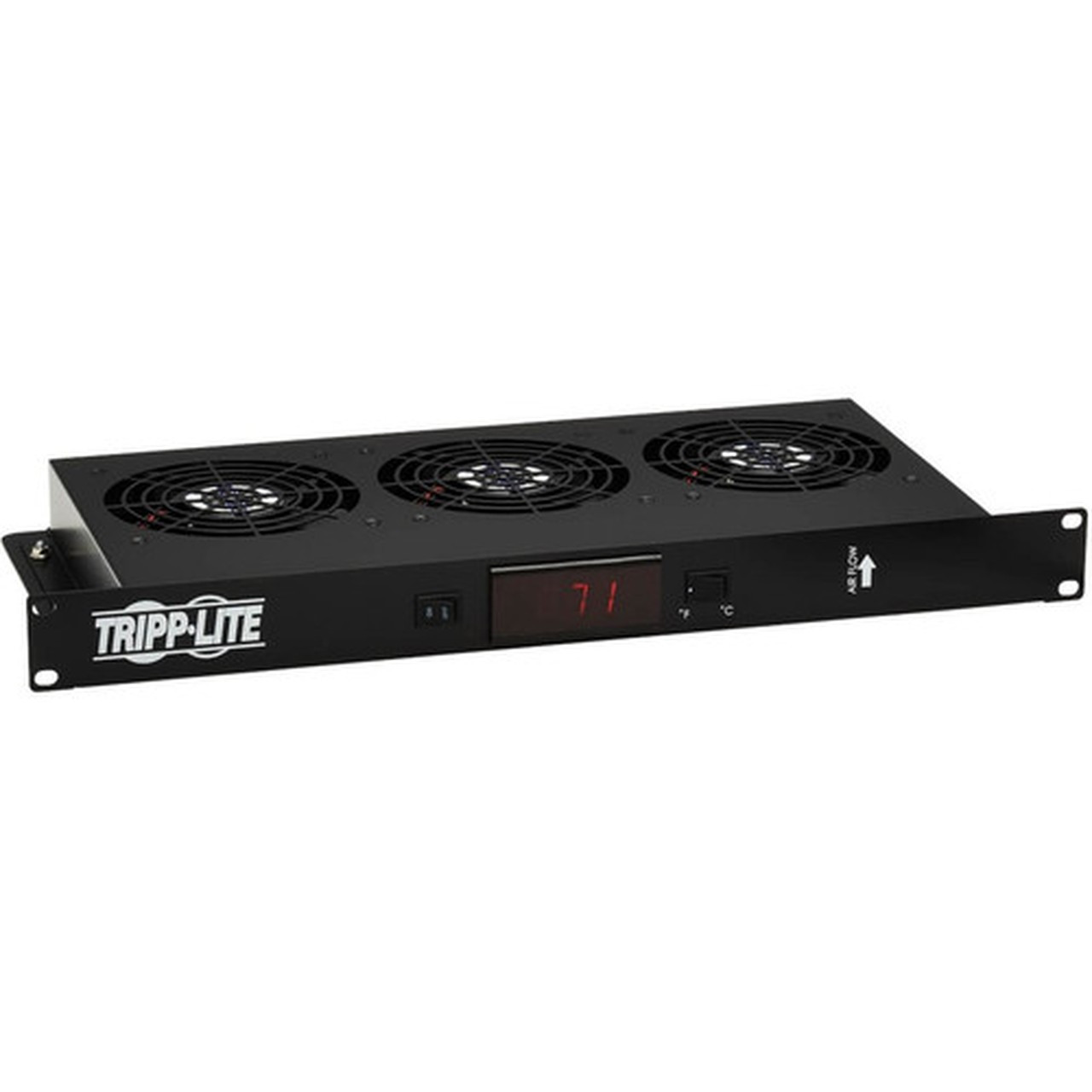Tripp Lite by Eaton 1U Blanking Panel with Temperature Sensor and High-Performance Fans - 3 Fan - 1U - 19 48260 mm SRFAN1UTEMP