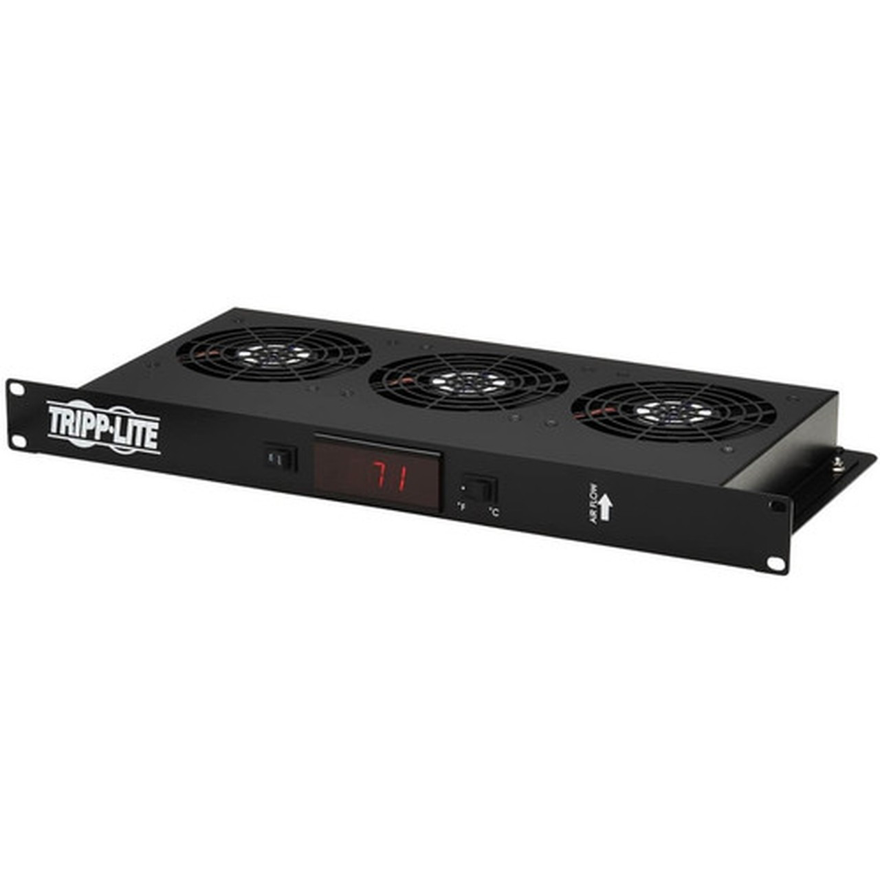 Tripp Lite by Eaton 1U Blanking Panel with Temperature Sensor and High-Performance Fans - 3 Fan - 1U - 19 48260 mm SRFAN1UTEMP