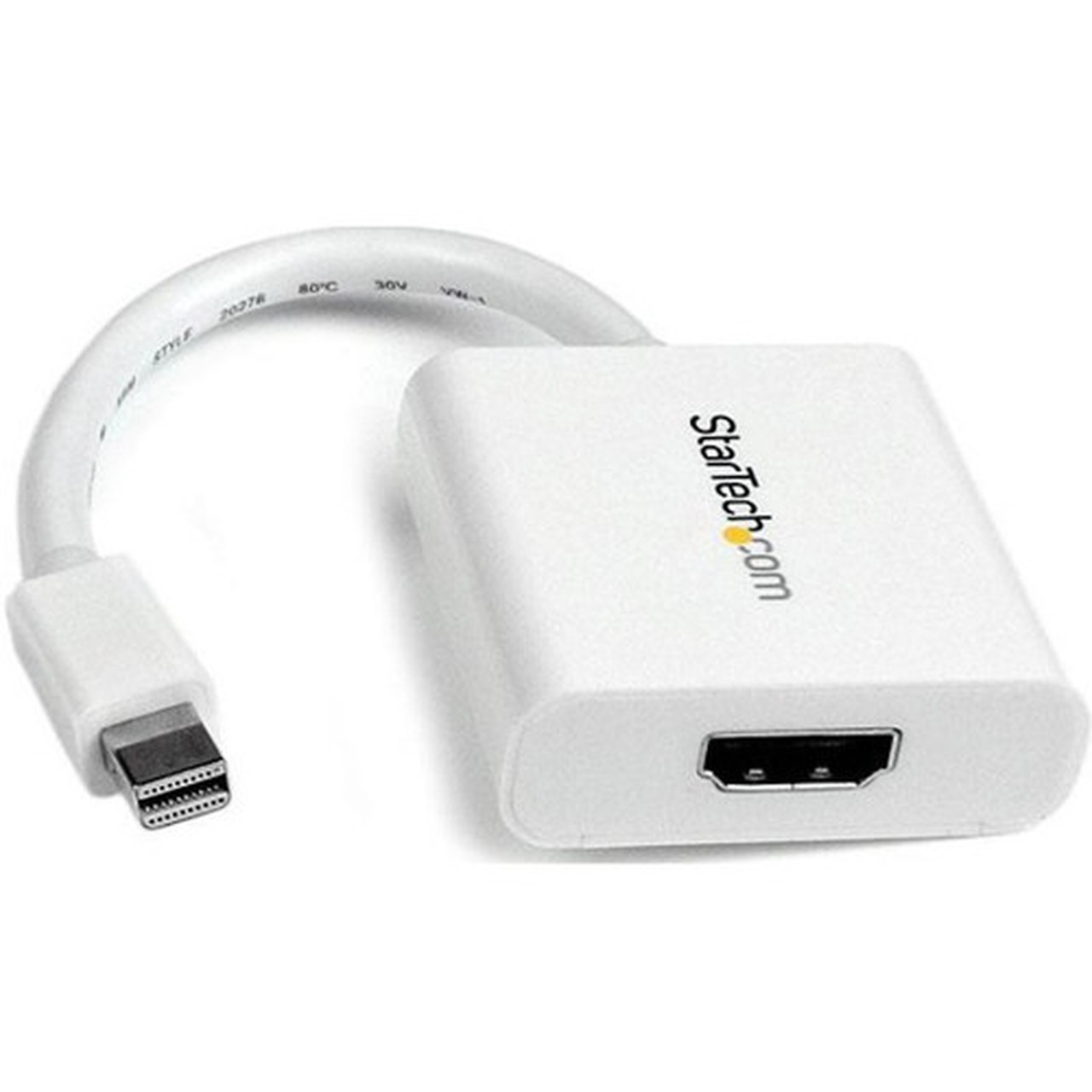 StarTechcom_Mini_DisplayPort_to_HDMI_Video_Adapter_Converter_-_White_-_DisplayPortHDMI_for_AudioVideo_Device_Monitor_Projector_-_MDP2HDW