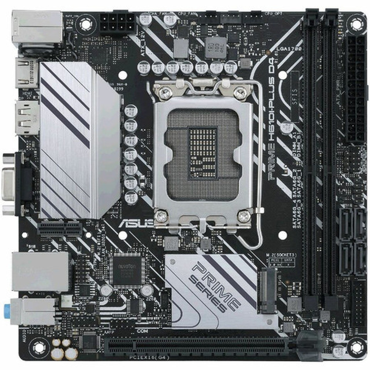 Asus Prime PRIME H610I-PLUS D4-CSM Desktop Motherboard - Intel H610 Chipset - Socket LGA-1700 - Mini ITX - Pentium Gold Celeron Core PRIME H610I-PLUS D4-CSM