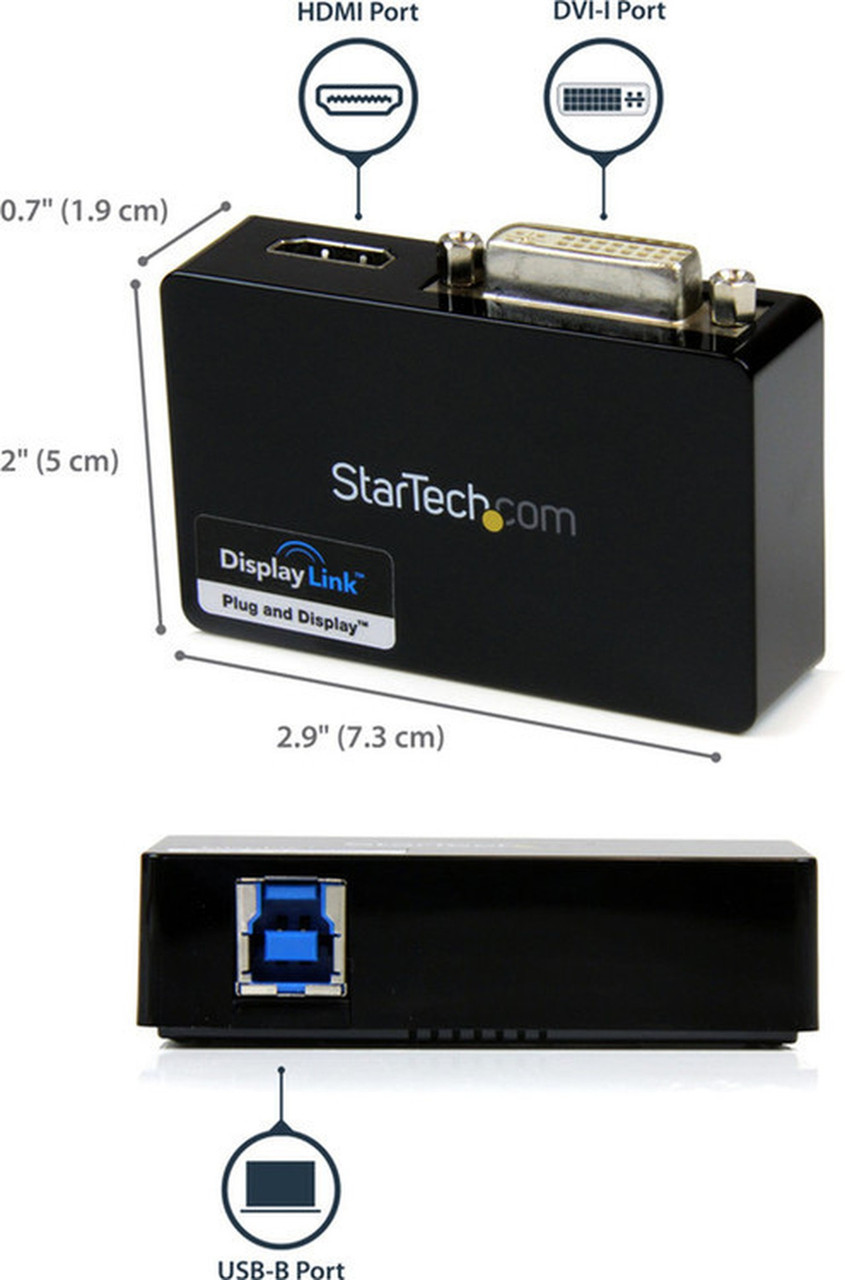 StarTechcom_USB_30_to_HDMIreg_and_DVI_Dual_Monitor_External_Video_Card_Adapter_-_1_Pack_-_1_x_Type_B_Male_USB_-_1_x_DVI-I_Female_1_USB32HDDVII