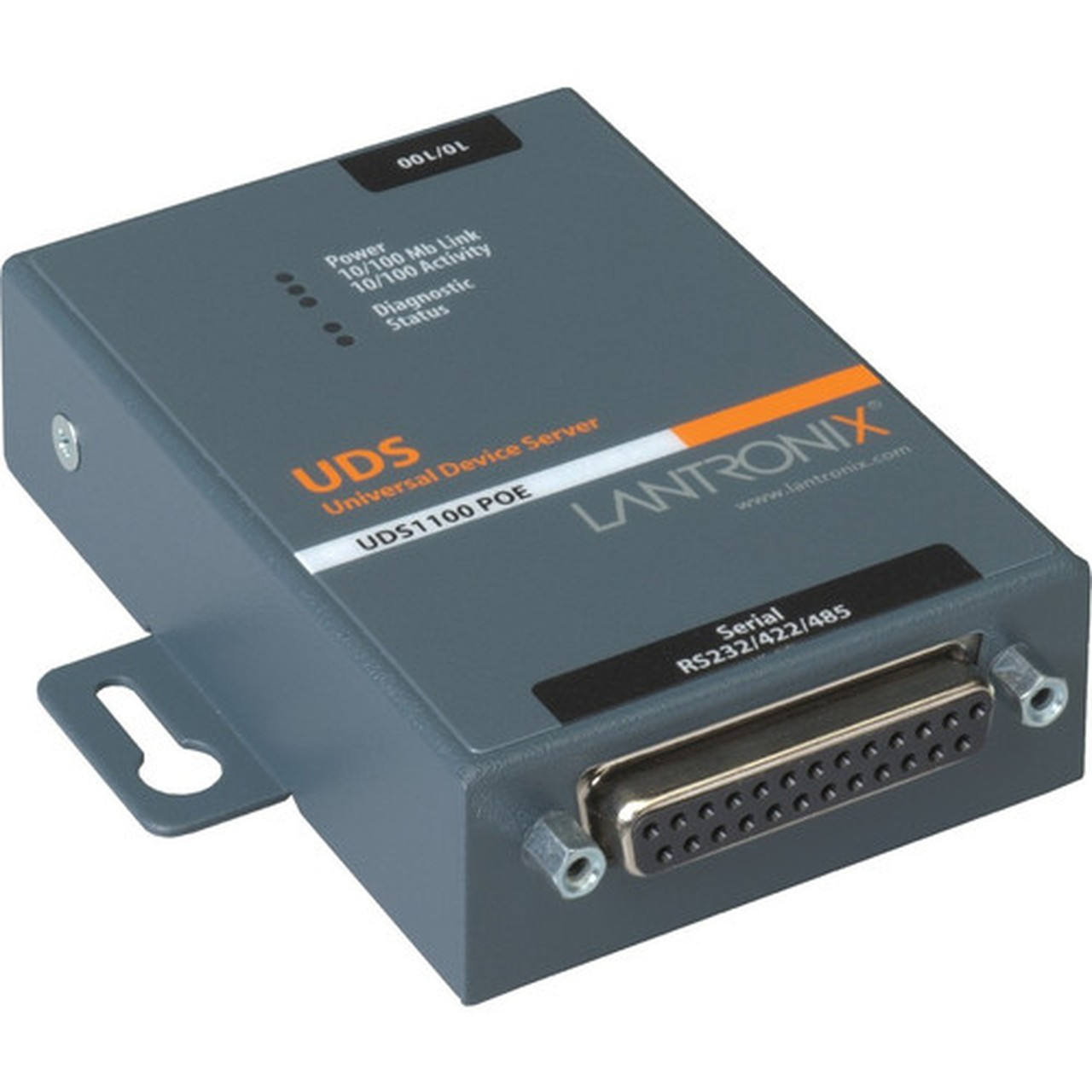 Lantronix UDS1100 Device Server with PoE - 1 x RJ-45  1 x DB-25 UD11000P0-01