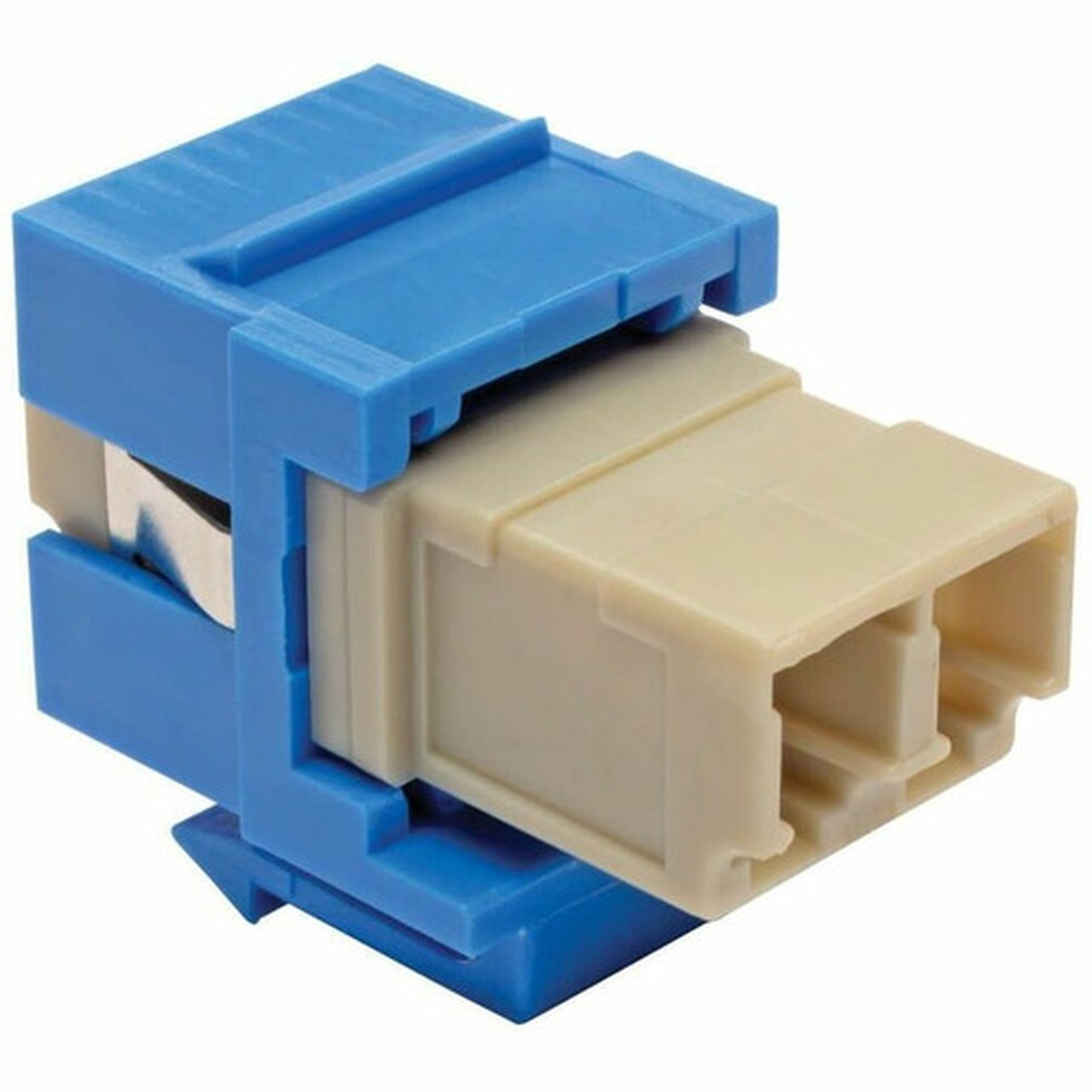 Tripp Lite by Eaton Duplex Multimode Fiber Coupler Keystone Jack - LC to LC Blue - 2 x LC Network Female - Blue N455-000-BL-KJ