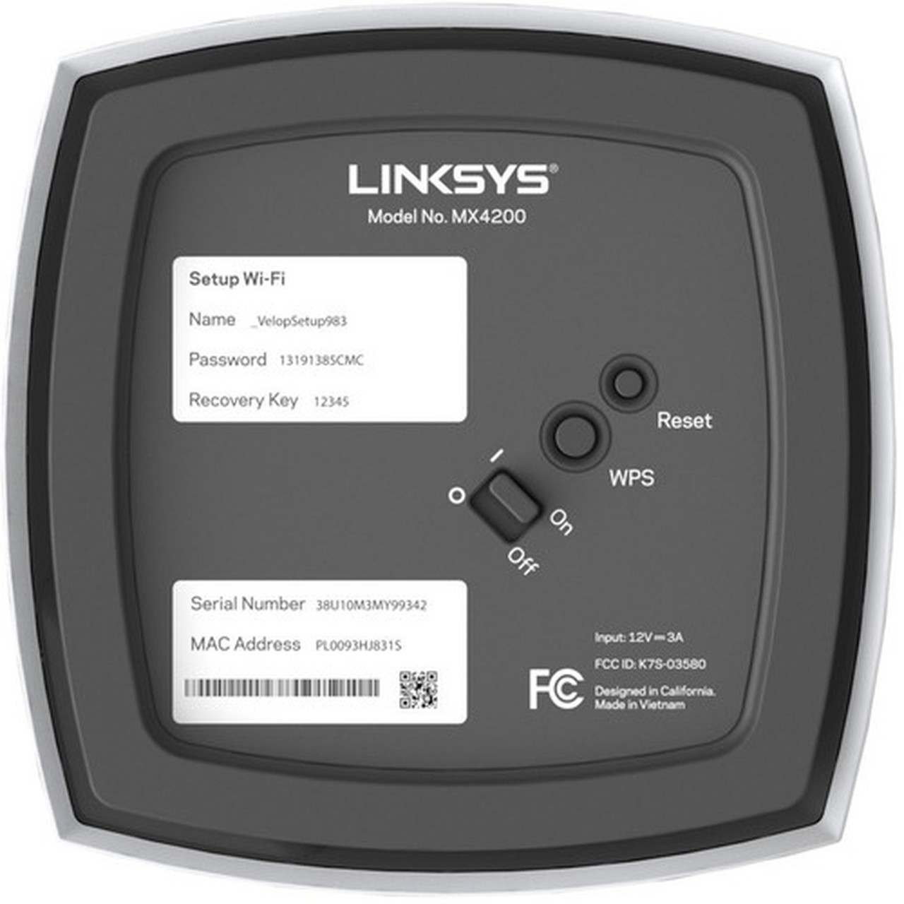 Linksys Velop MX8400 Wi-Fi 6 IEEE 80211ax Ethernet Wireless Router - Tri Band - 240 GHz ISM Band - 5 GHz UNII Band - 525 MBs Speed MX8400-CA