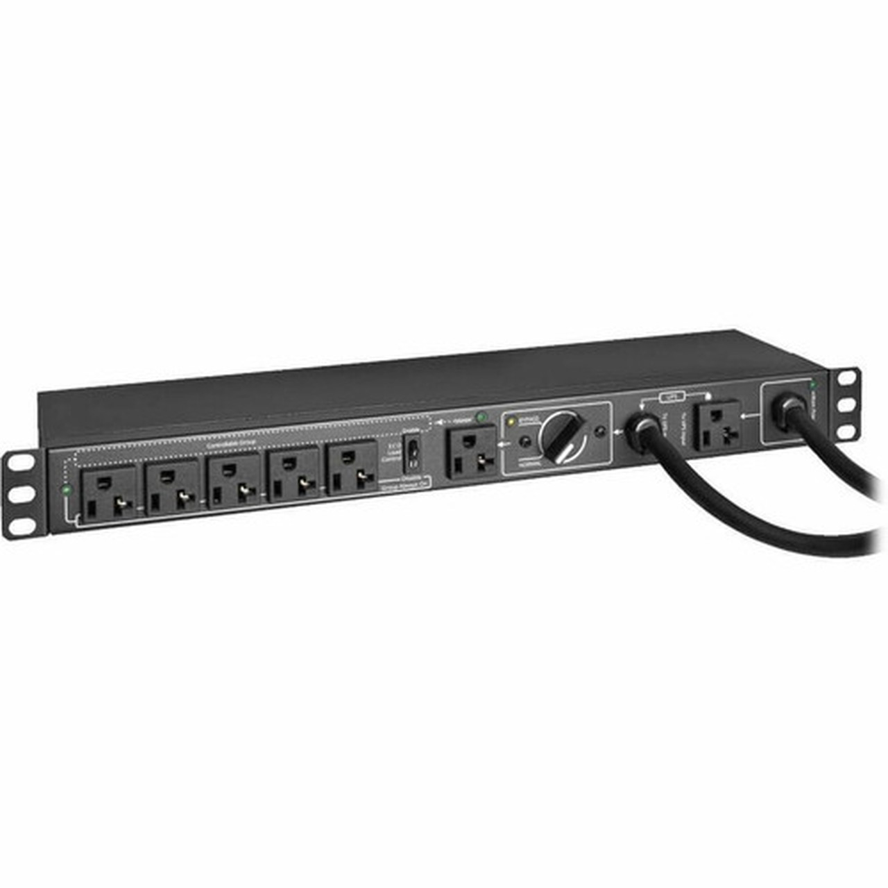 Tripp Lite by Eaton PDUB201U 6-Outlets PDU - Manual Bypass - NEMA 5-20P - 6 x NEMA 5-20R - 120 V AC - 1U - Horizontal - Rack-mountable PDUB201U