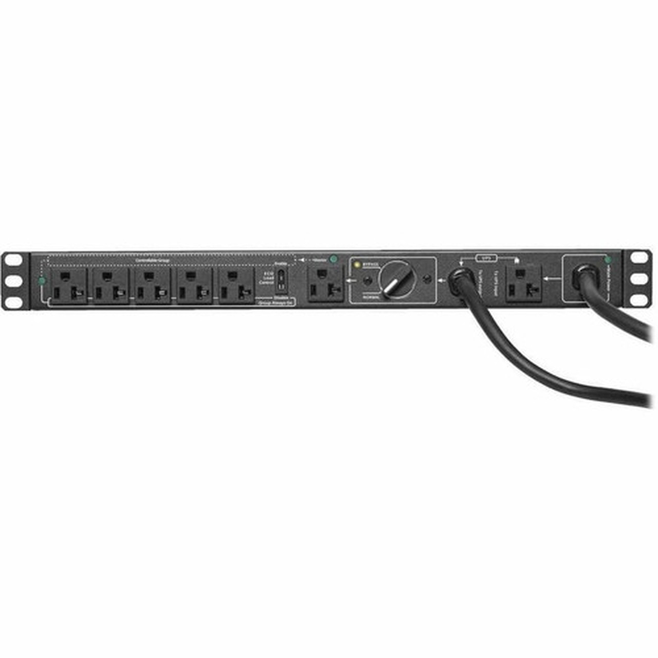 Tripp Lite by Eaton PDUB201U 6-Outlets PDU - Manual Bypass - NEMA 5-20P - 6 x NEMA 5-20R - 120 V AC - 1U - Horizontal - Rack-mountable PDUB201U