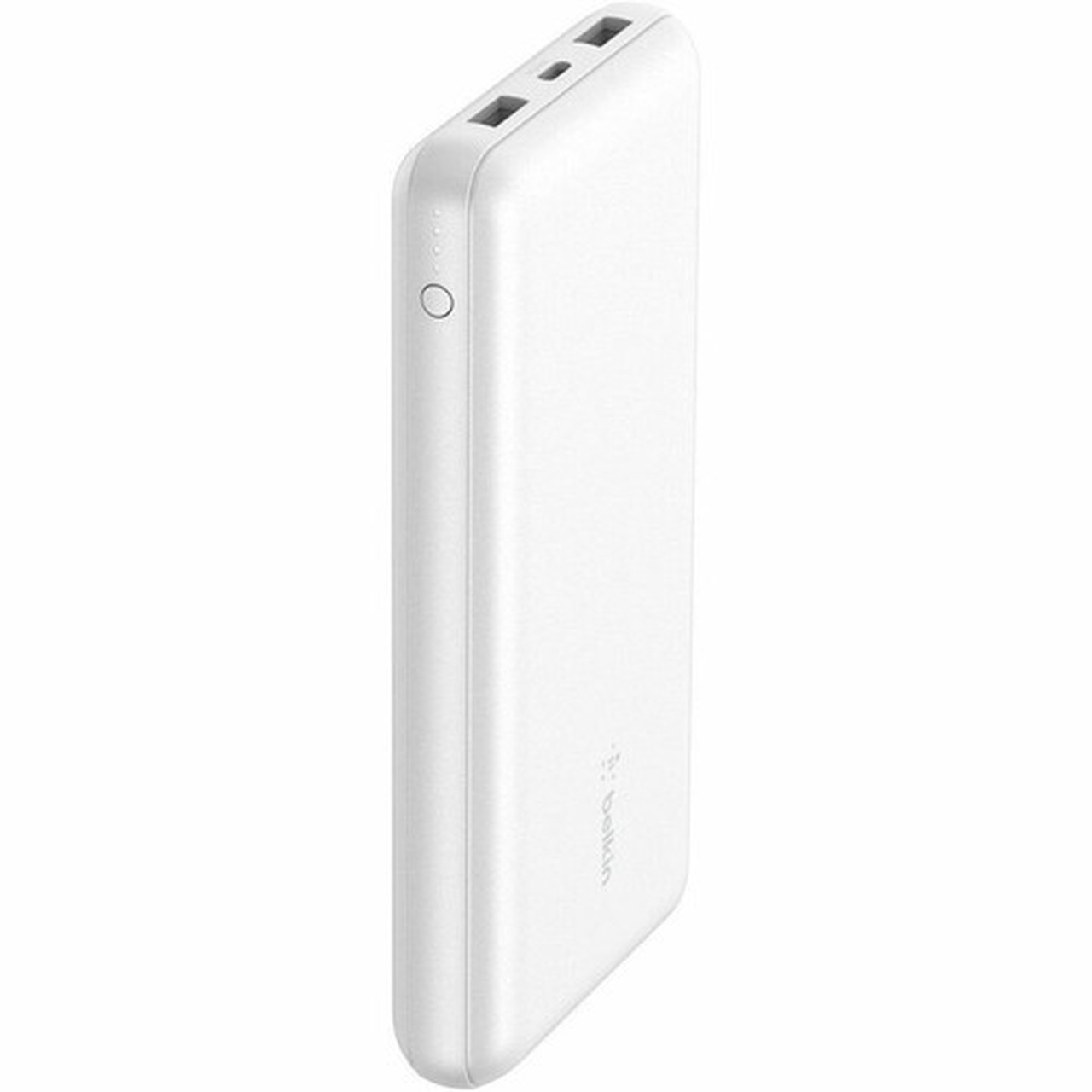 Belkin 15W 3-port USB Power Bank - 20K mAh - 2xUSB-A 12W 1xUSB-C 15W - Portable Charger - w USB-A to USB-C Cable - White - For - BPB012BTWH