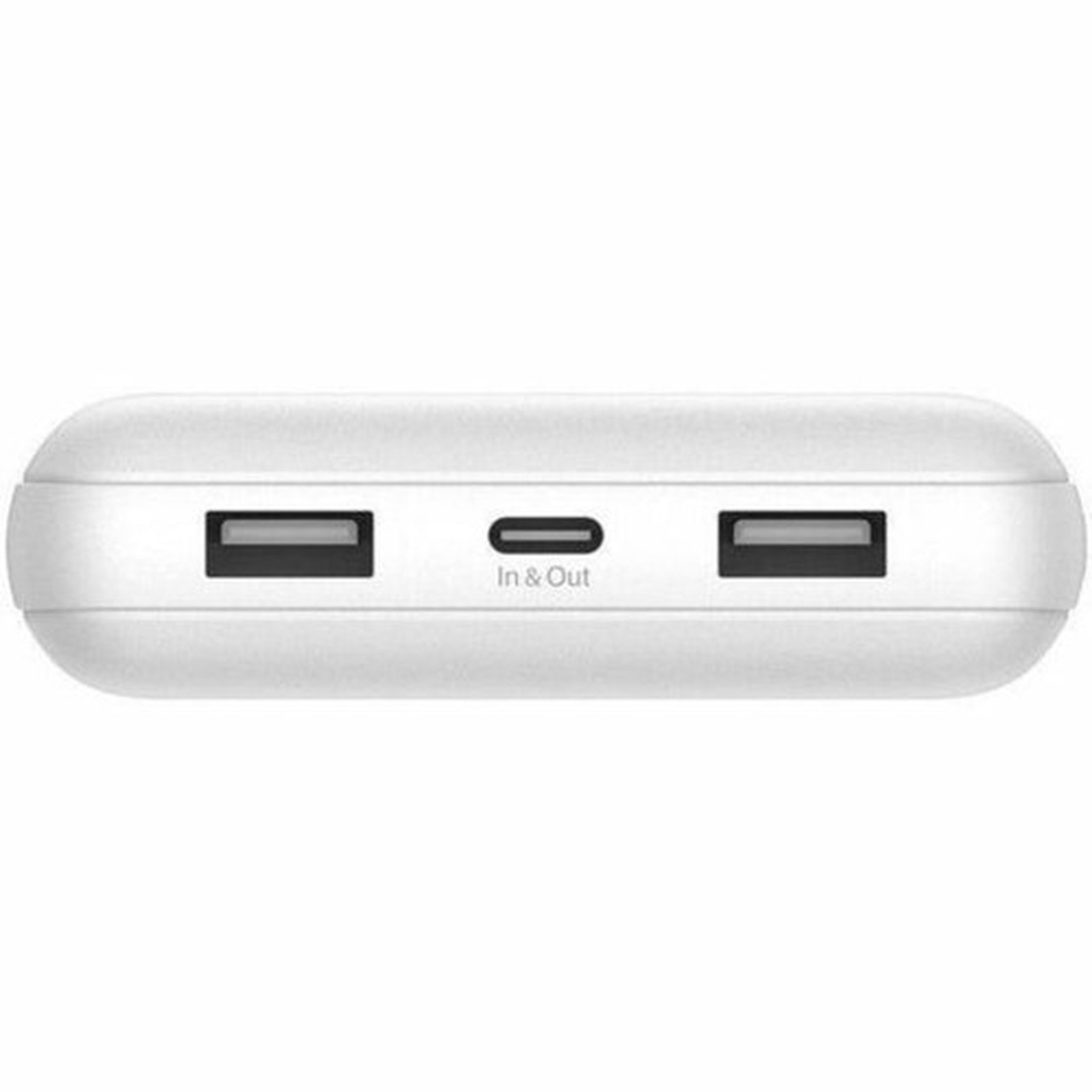 Belkin 15W 3-port USB Power Bank - 20K mAh - 2xUSB-A 12W 1xUSB-C 15W - Portable Charger - w USB-A to USB-C Cable - White - For - BPB012BTWH