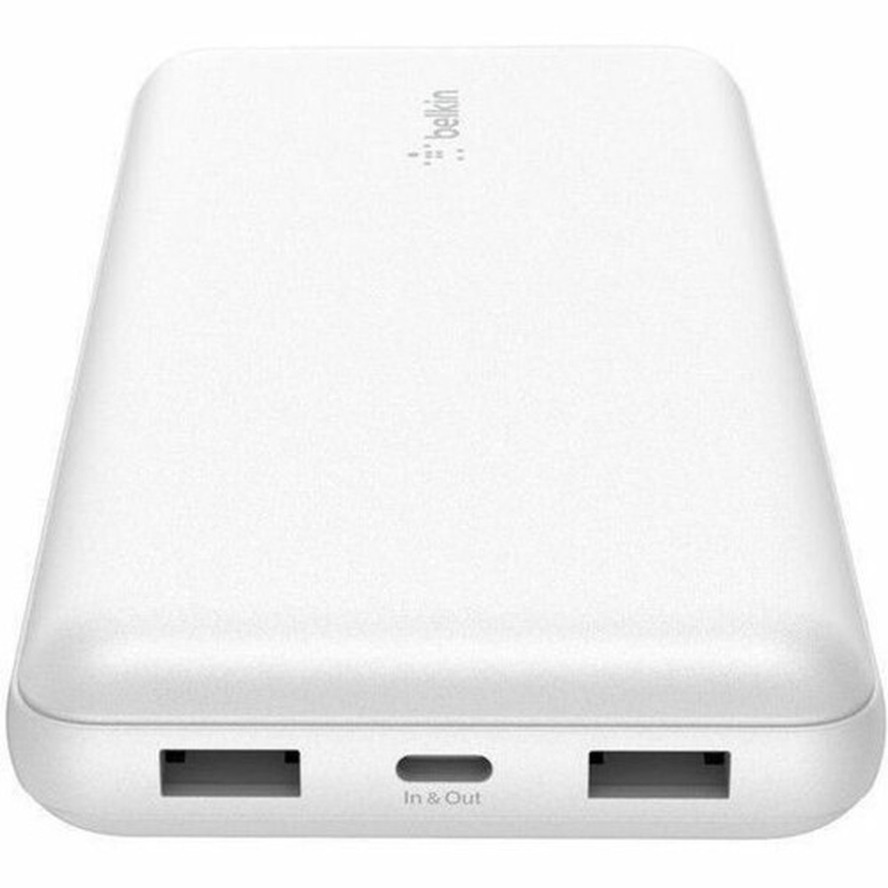 Belkin 15W 3-port USB Power Bank - 20K mAh - 2xUSB-A 12W 1xUSB-C 15W - Portable Charger - w USB-A to USB-C Cable - White - For - BPB012BTWH