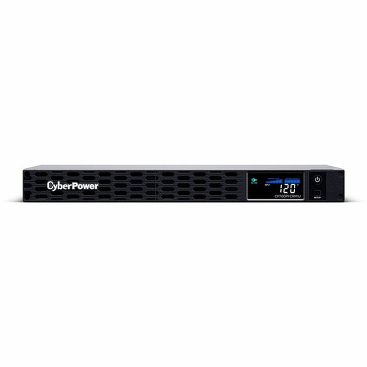 CyberPower PFC Sinewave CP700PFCRM1U 700VA Rack-mountable UPS - 1U Rack-mountable - AVR - 8 Hour Recharge - 150 Minute Stand-by - 120 CP700PFCRM1U