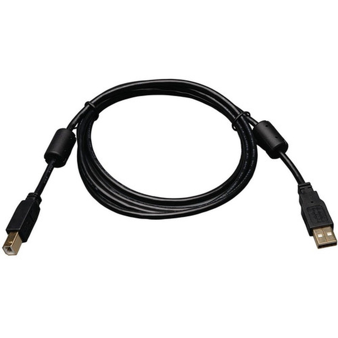 Tripp_Lite_3-ft_USB20_AB_Gold_Device_Cable_with_Ferrite_Chokes_A_Male_to_B_Male_-_3_ft_USB_Data_Transfer_Cable_-_First_End_1_x_A_U023-003