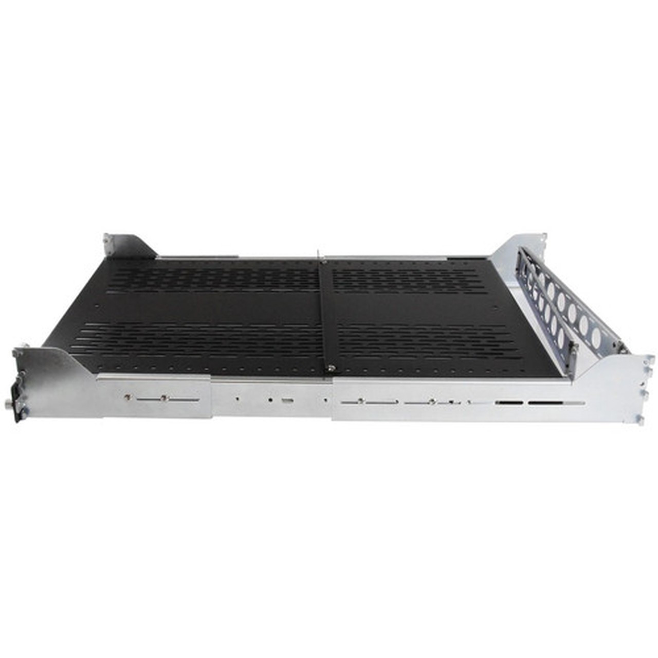 StarTechcom 2U Vented Sliding Rack Shelf w Cable Management Arm  277 to 316in Adjustable Mounting Depth - 50lbs  227kg - 24in - UNISLDSHF192
