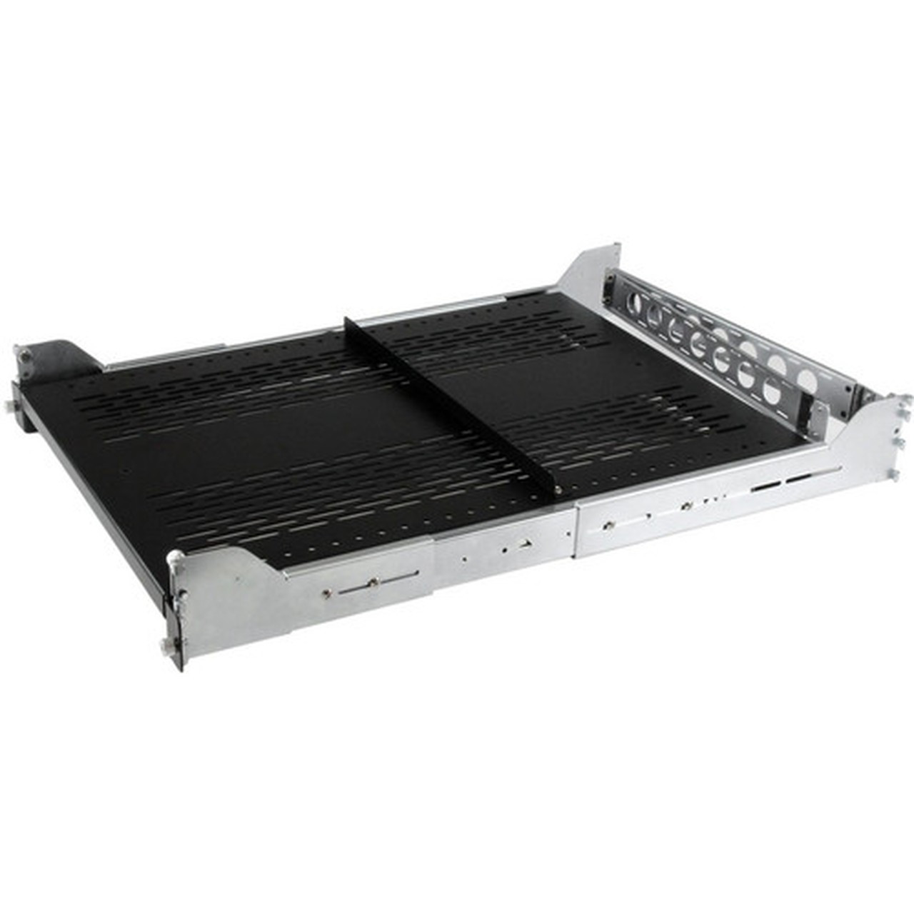 StarTechcom 2U Vented Sliding Rack Shelf w Cable Management Arm  277 to 316in Adjustable Mounting Depth - 50lbs  227kg - 24in - UNISLDSHF192