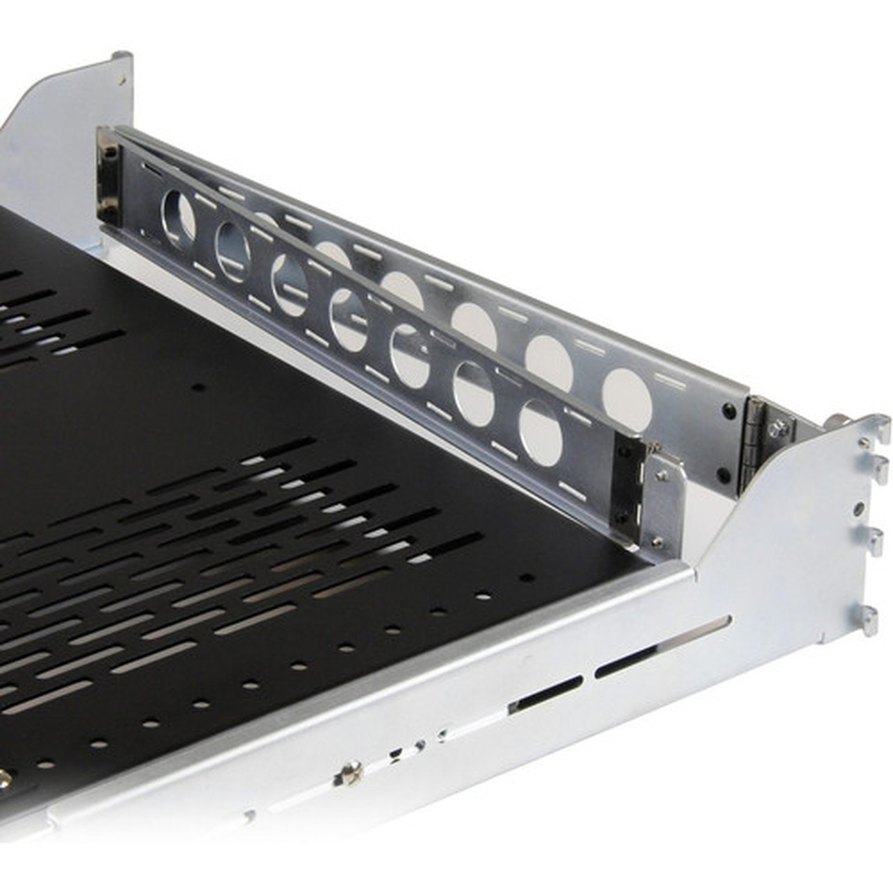 StarTechcom 2U Vented Sliding Rack Shelf w Cable Management Arm  277 to 316in Adjustable Mounting Depth - 50lbs  227kg - 24in - UNISLDSHF192