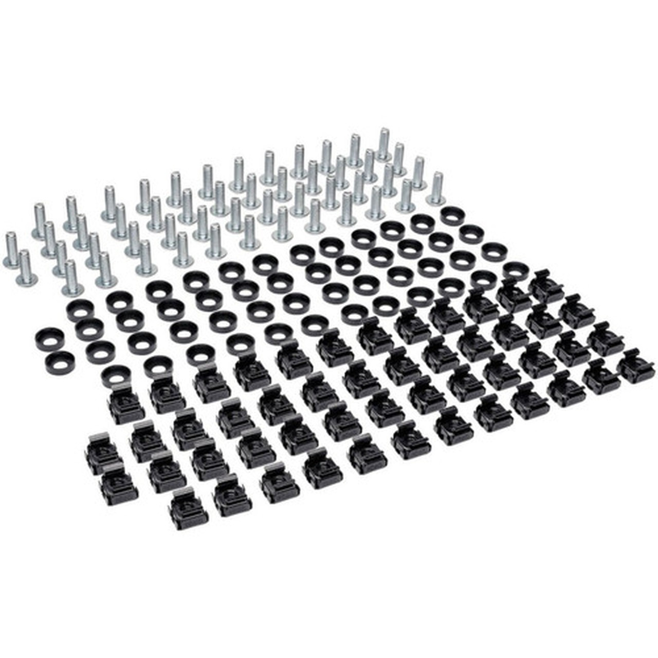 Tripp Lite by Eaton Square Hole Hardware Kit Includes 50 Pcs 12-24 Screws and Washers - Cage Nut Rack Screw Cup Washer - Pan - 50 SRCAGENUTS1224