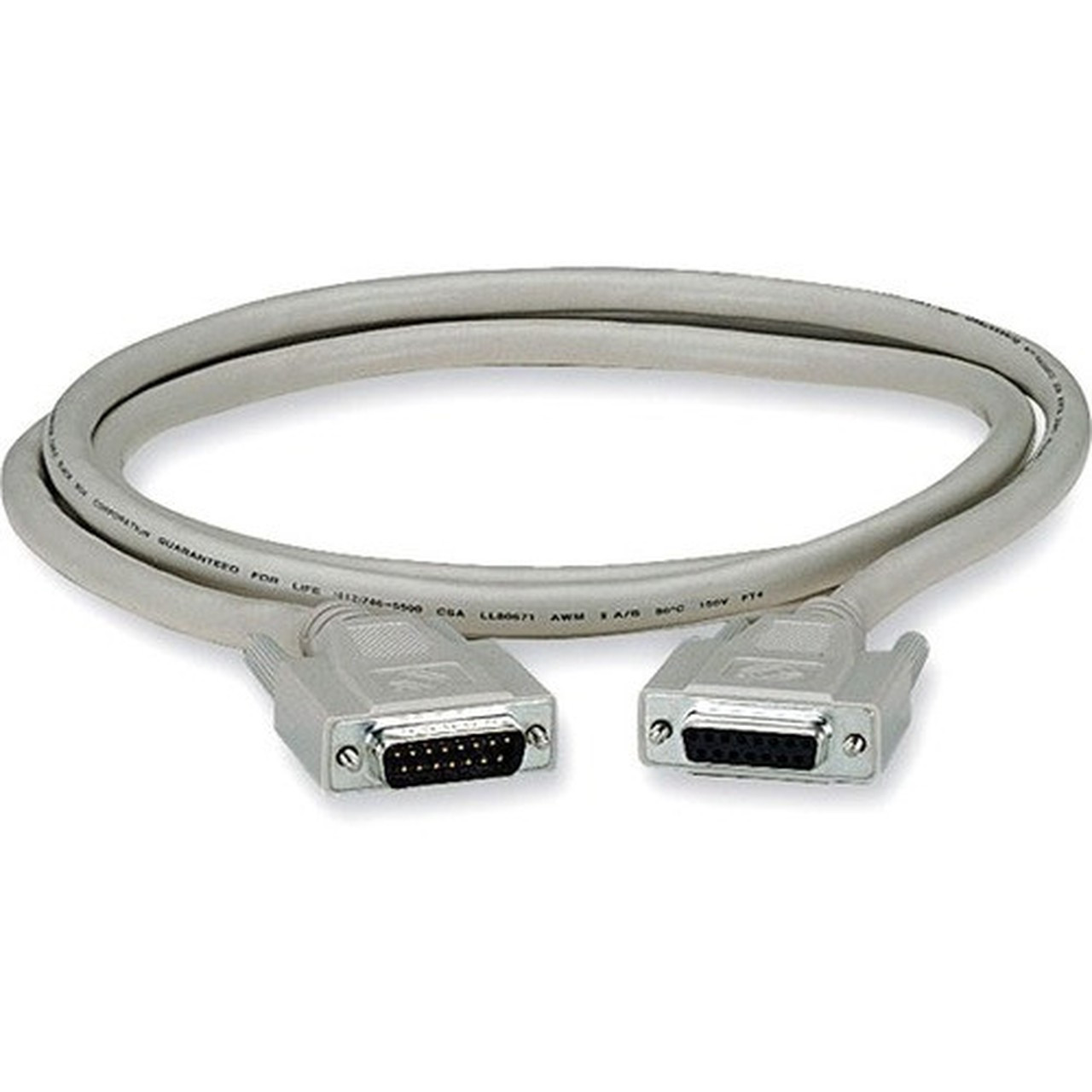 Black Box DB15 Thumbscrew Cable - MaleFemale 50-ft 152-m - 50 ft DB-15 Data Transfer Cable - First End 1 x 15-pin DB-15 Serial EGM16T-0050-MF