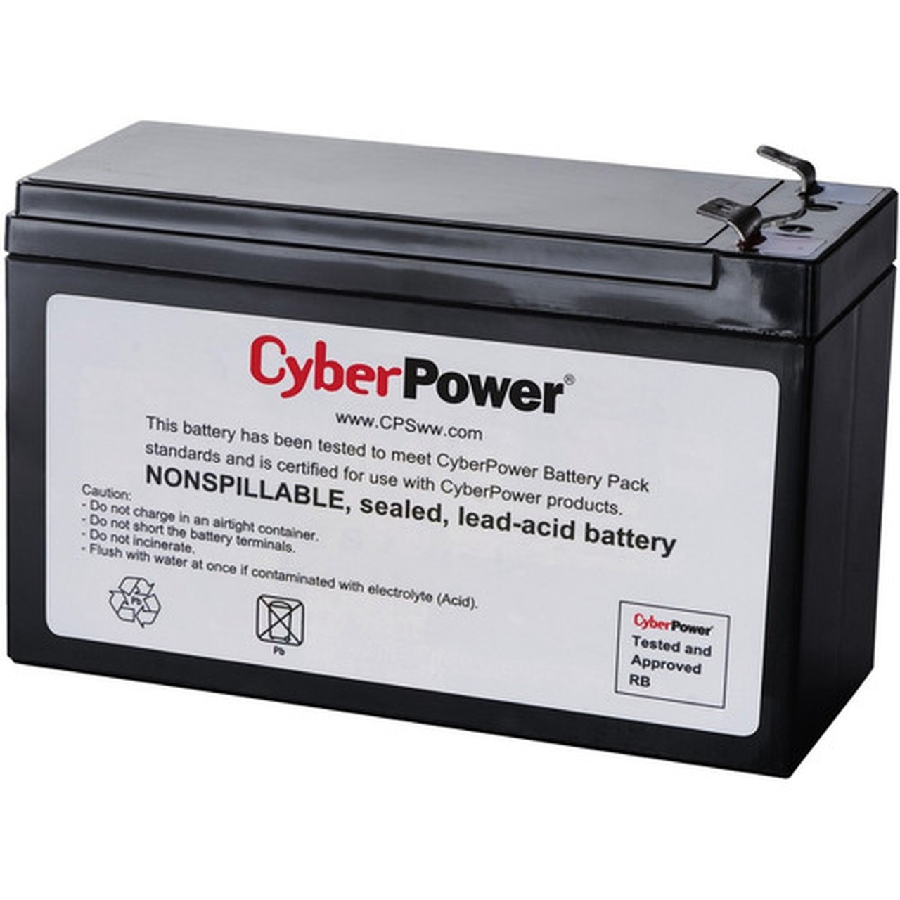 CyberPower_RB1290_UPS_Replacement_Battery_Cartridge_-_9000_mAh_-_12_V_DC_-_Sealed_Lead_Acid_SLA_RB1290