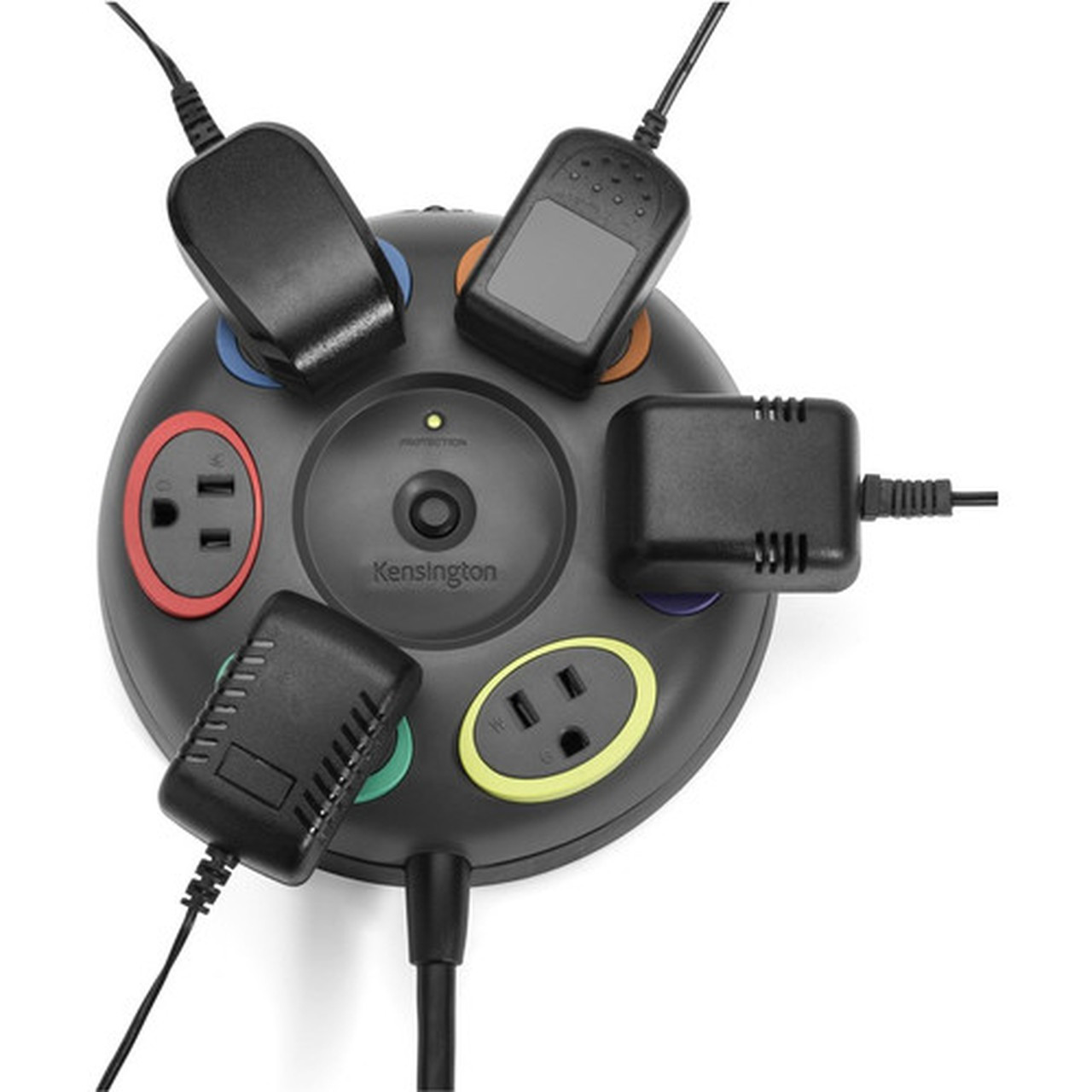 Kensington SmartSockets Table Top Surge Protector - 6 x NEMA 5-15R - 1500 J - 120 V AC Input - 120 V AC Output - 16 ft - External K62634NA