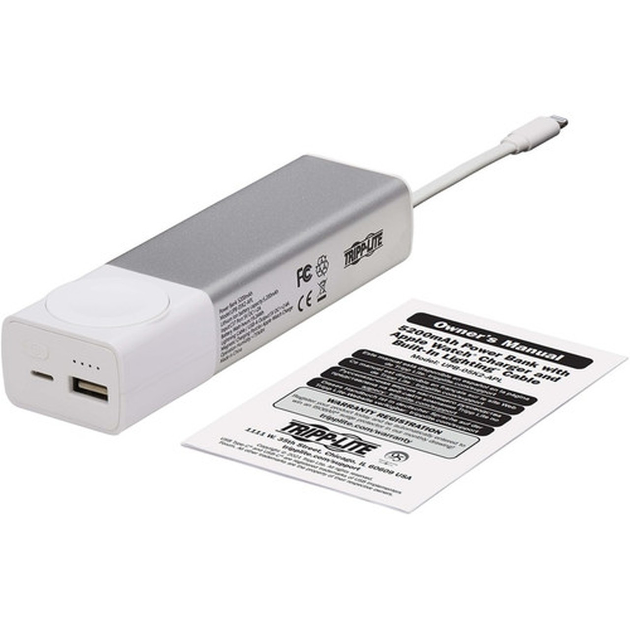 Tripp Lite by Eaton UPB-05K2-APL 5200mAh Power Bank - For e-book Reader Tablet PC Smartphone Smartwatch iPhone iPad iPod Mobile UPB-05K2-APL