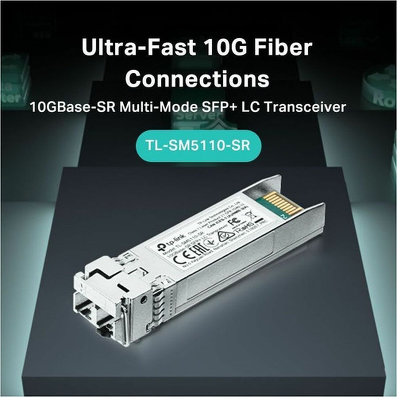 TP-Link Omada 10GBase-SR SFP LC Transceiver - For Data Networking Optical Network - 1 x LCUPC 10GBase-SR Duplex Network - Optical - SM5110-SR