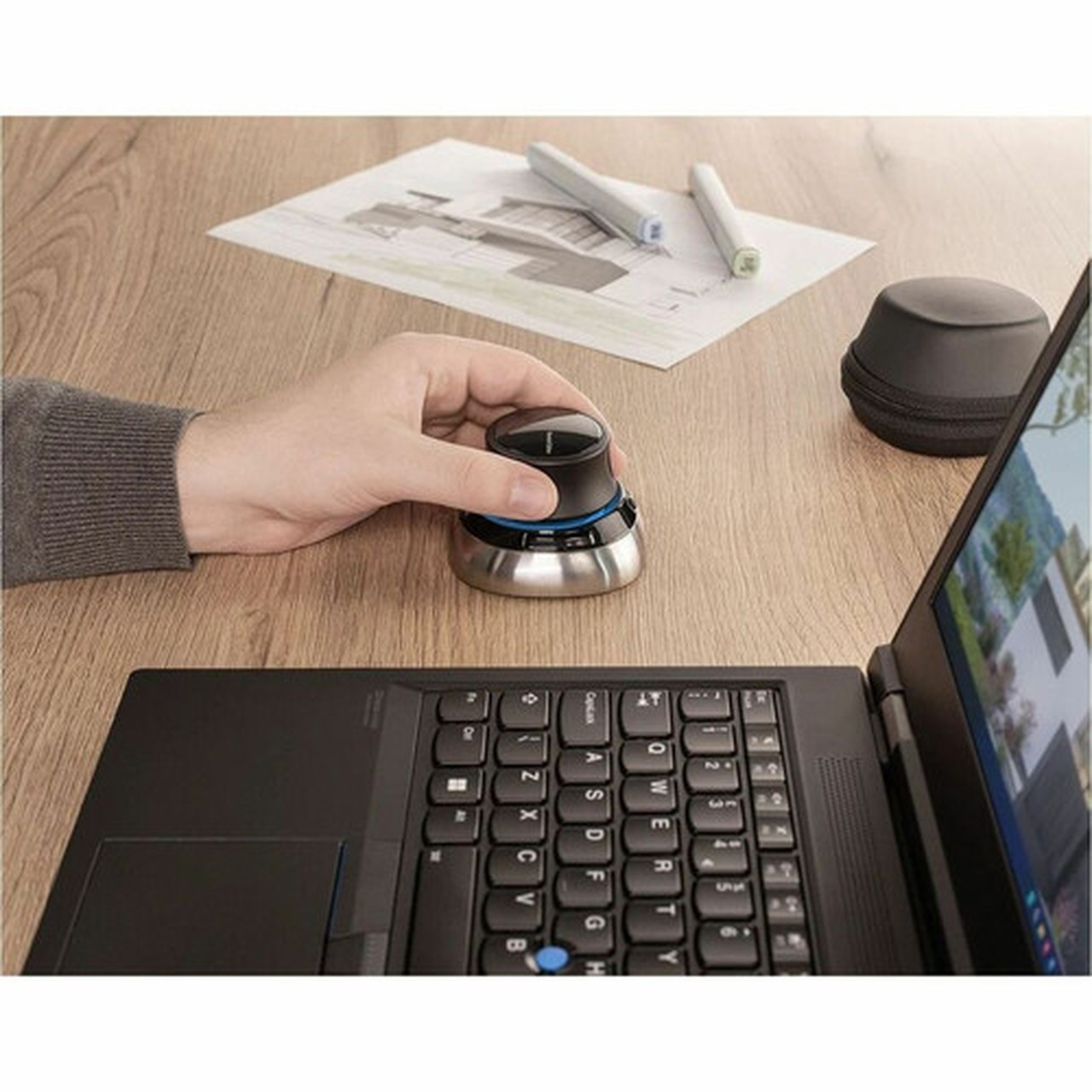 3Dconnexion SpaceMouse Wireless Bluetooth Edition - Wireless - Bluetooth - 240 GHz - Rechargeable - USB Type C - 2 Programmable - 1 3DX-700115
