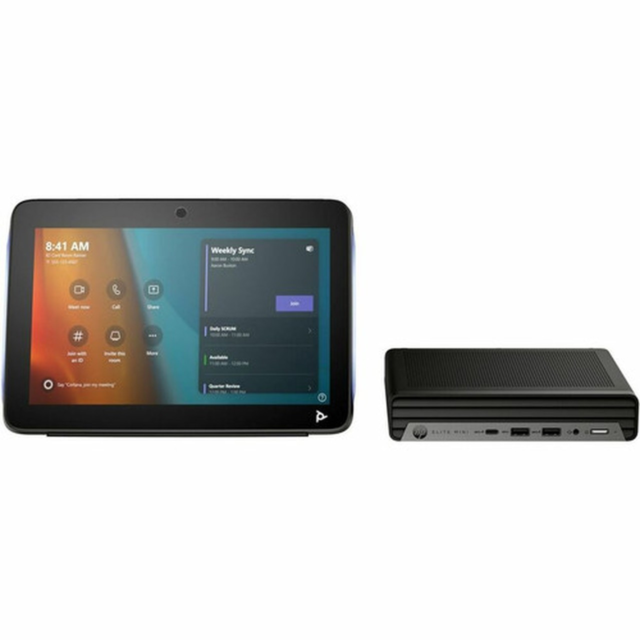 Poly Studio Base Kit G9 Plus for Microsoft Teams HP Mini IP PC wTC10 - For Video Conferencing Meeting Room - 1 x Network RJ-45 - - A3LU8AAABA