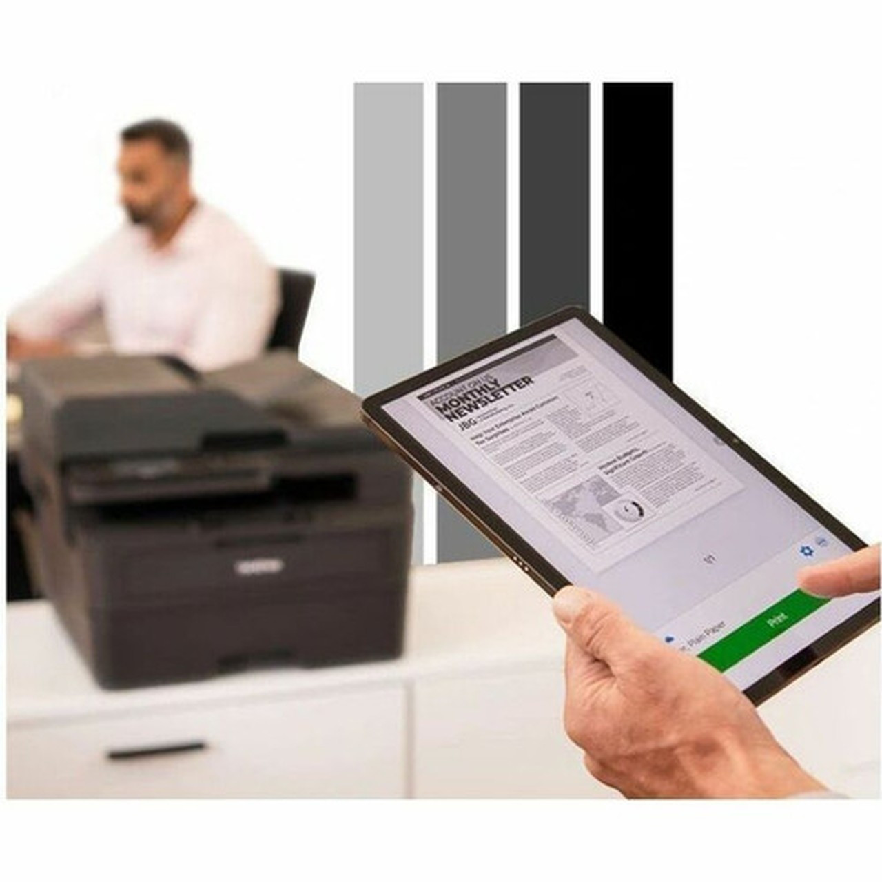 Brother MFC-L2900DW Wired  Wireless Laser Multifunction Printer - Monochrome - CopierFaxPrinterScanner - 36 ppm Mono Print - 1200 MFCL2900DW