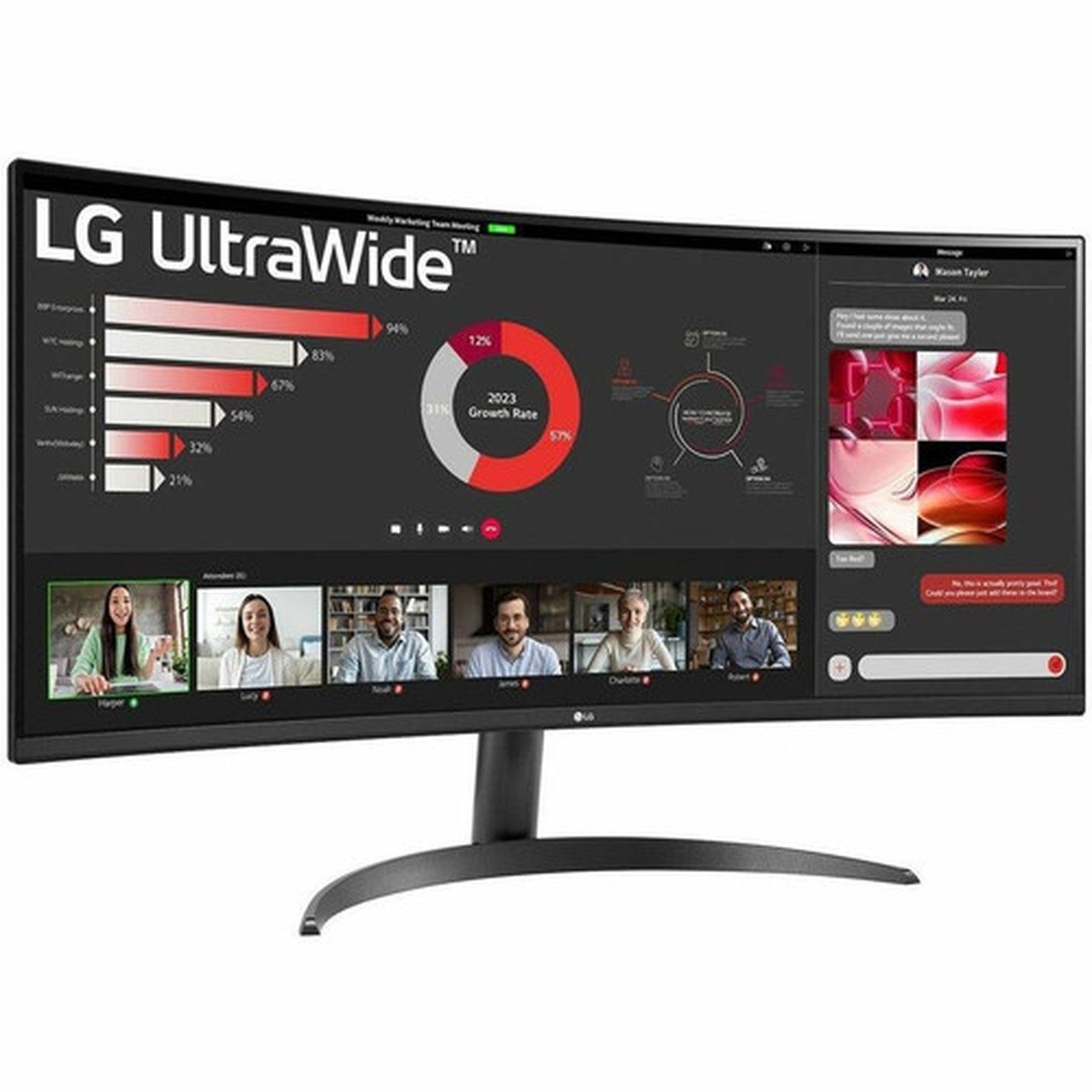 LG Ultrawide 34WR50QK-B 34 Class UWQHD LED Monitor - 219 - 34 Viewable - Vertical Alignment VA - LED Backlight - 3440 x 1440 - - 34WR50QK-B