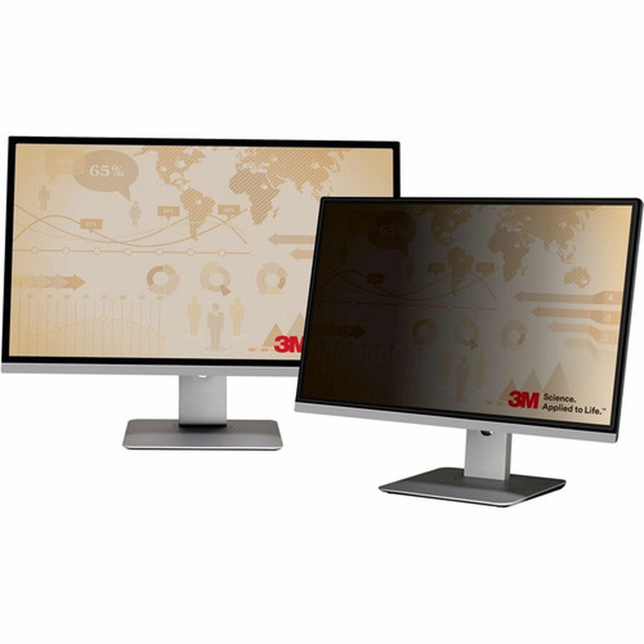 3M Privacy Filter Black Matte - For 22 55880 mm Widescreen LCD Monitor - 1610 - Scratch Resistant Fingerprint Resistant Dust - PF220W1B