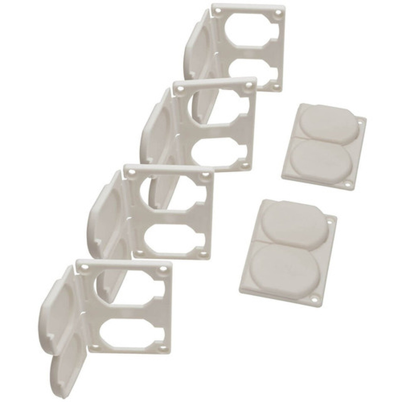 Tripp Lite by Eaton PSHGCOVERKIT Electrical Outlet Cover - Supports Power Strip - Lockable - Plastic - White PSHGCOVERKIT
