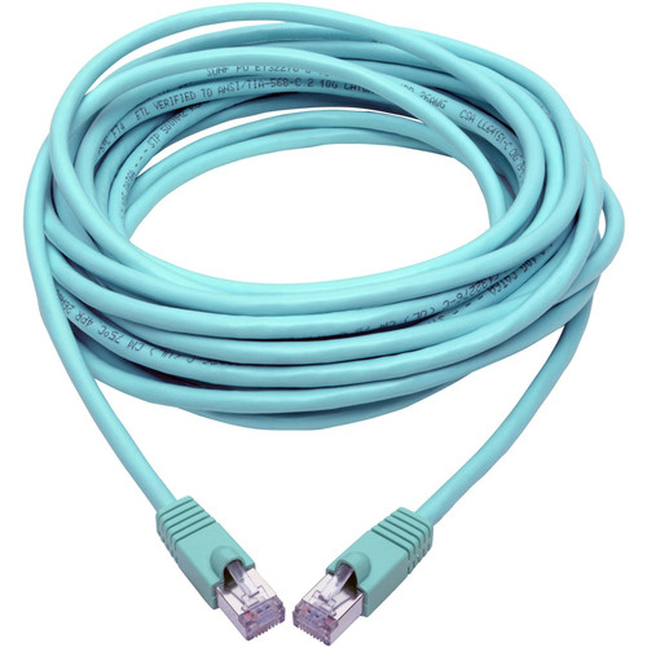 Tripp Lite by Eaton N262-030-AQ Cat6a STP Patch Network Cable - 30 ft Category 6a Network Cable for Network Device Workstation Hub N262-030-AQ
