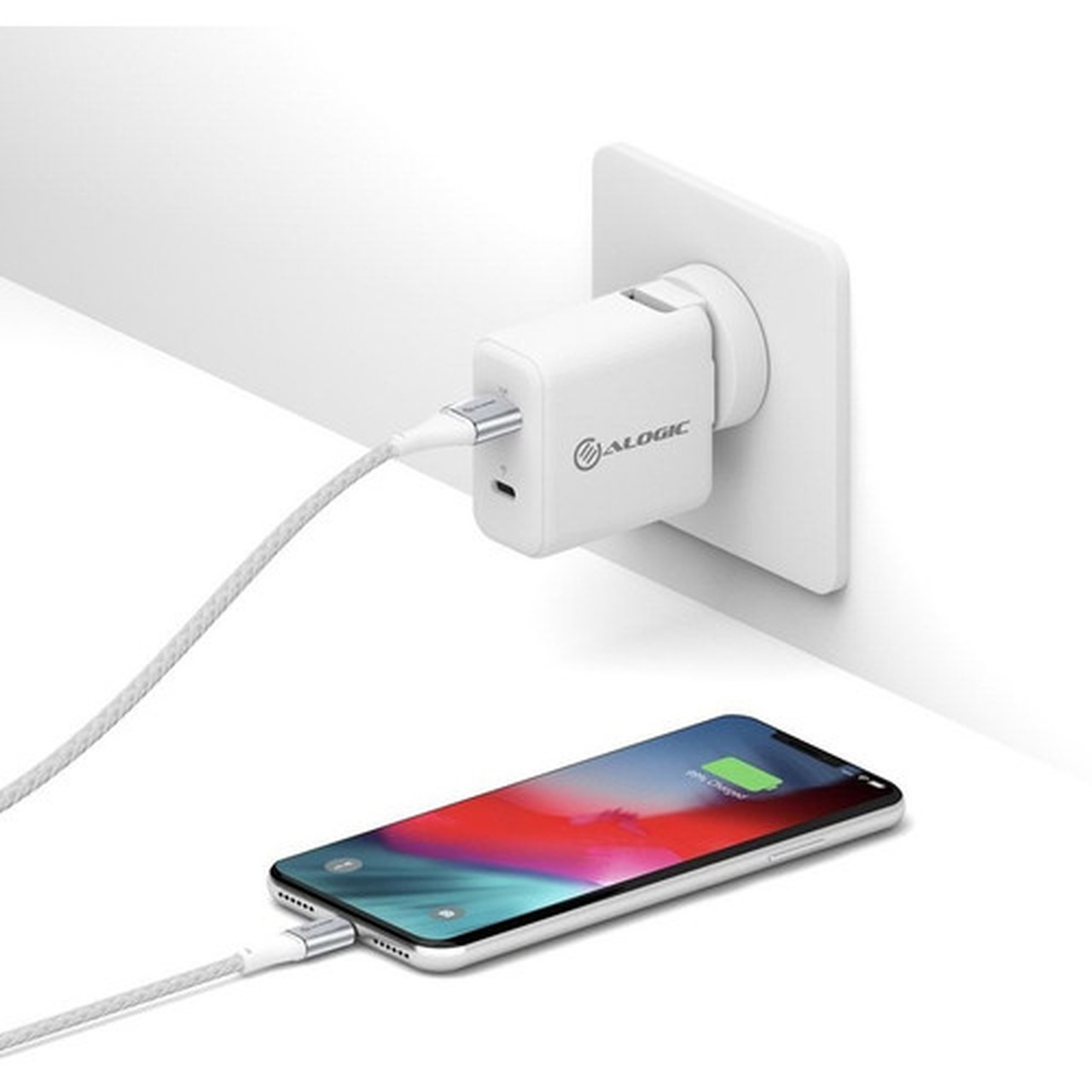 Alogic SUPER Ultra USB-A to Lightning Cable -Silver-15m - 49 ft LightningUSB Data Transfer Cable for iPhone Charger - First End 1 ULA8P15-SLV