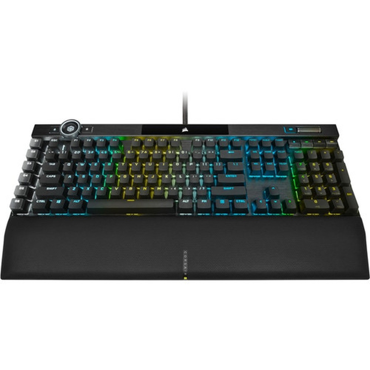 Corsair K100 Gaming Keyboard - Cable Connectivity - USB 30 Type A USB 31 Type A Interface - 110 Key Macro Windows Lock Key Volume CH-912A01A-NA
