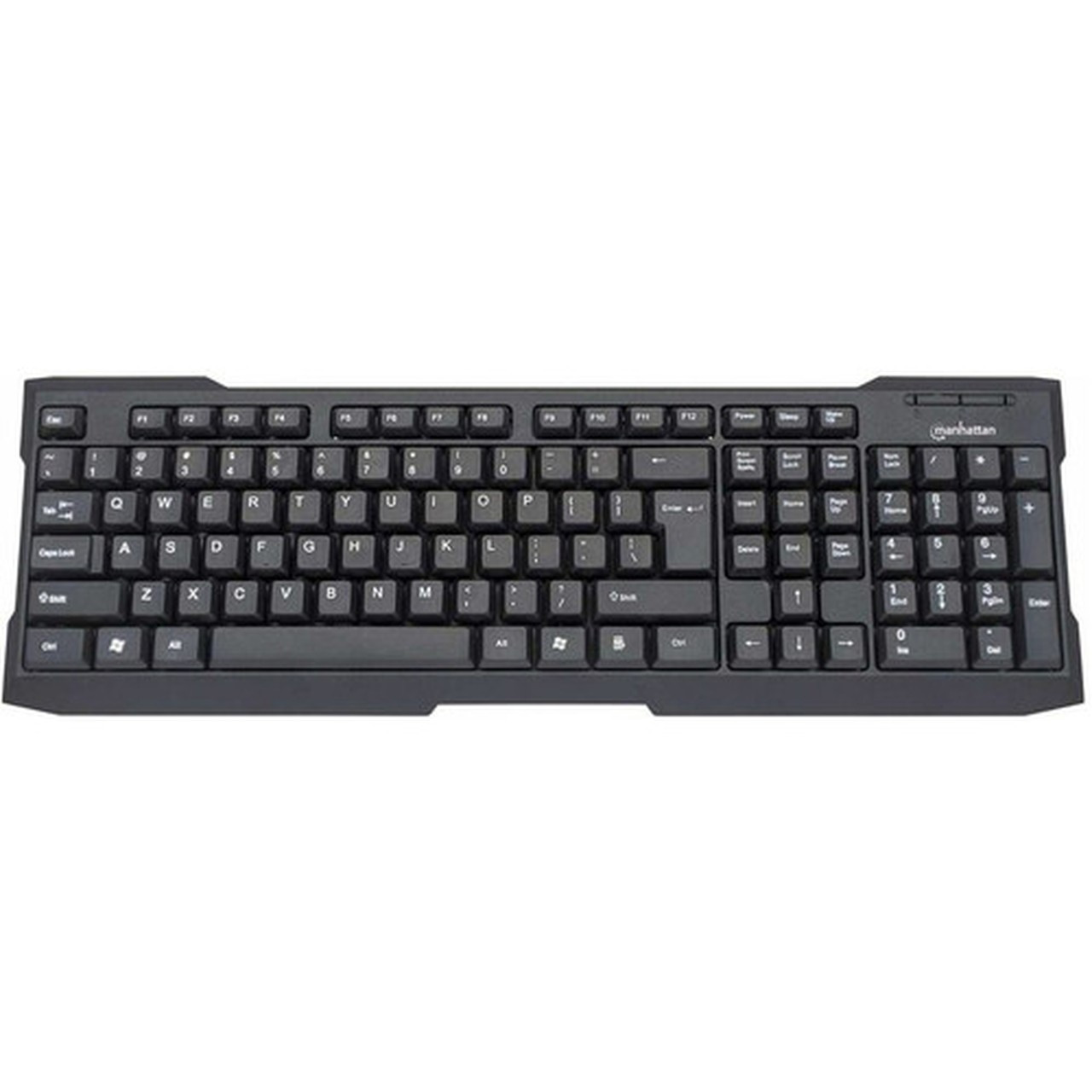 Manhattan Enhanced Keyboard - Cable Connectivity - USB 11 Interface - Windows XP Windows Vista Windows 7 Windows 81 Windows 10 - 175708